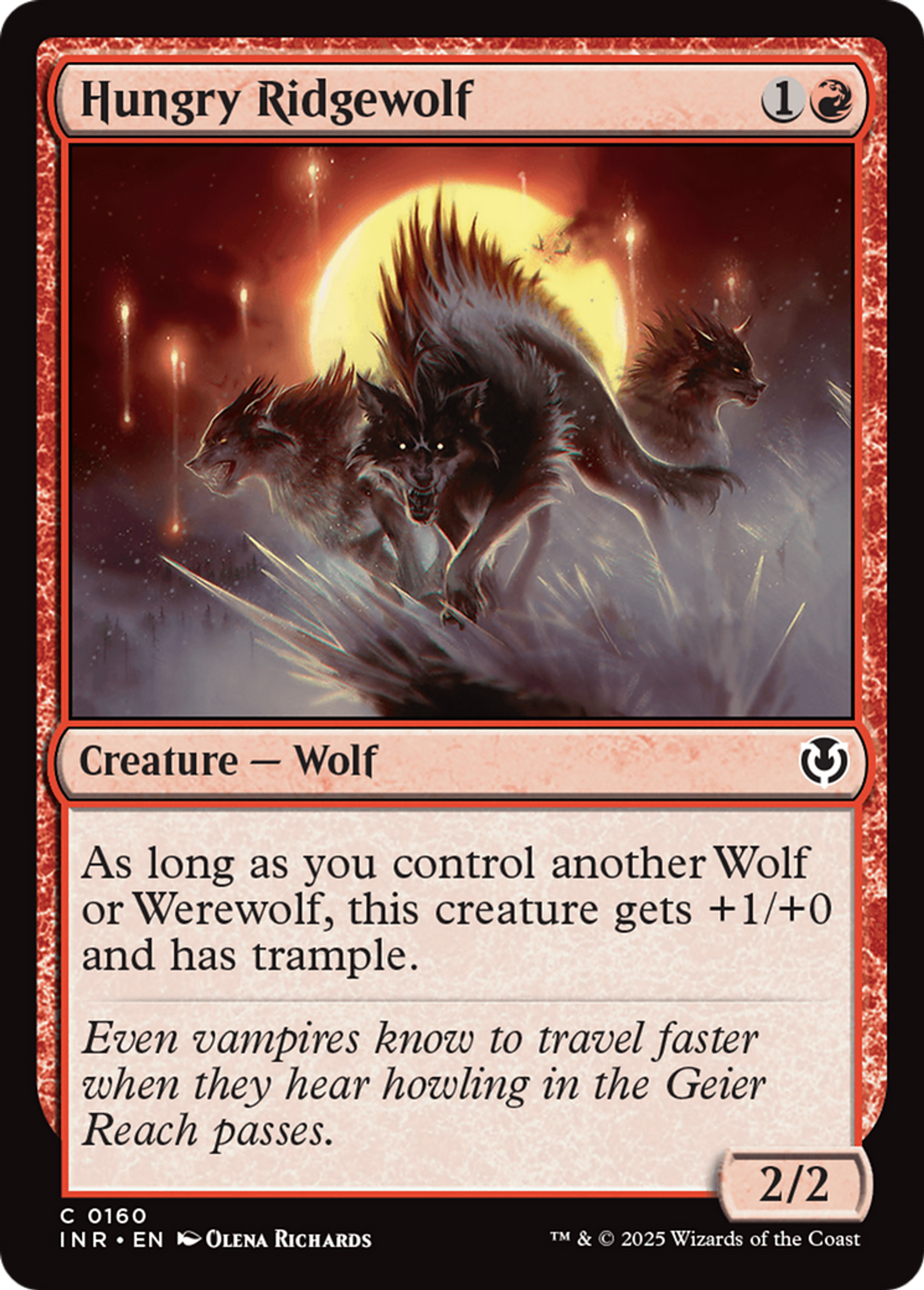 Loup des contreforts affamé — Innistrad Remastered — Magic: The Gathering