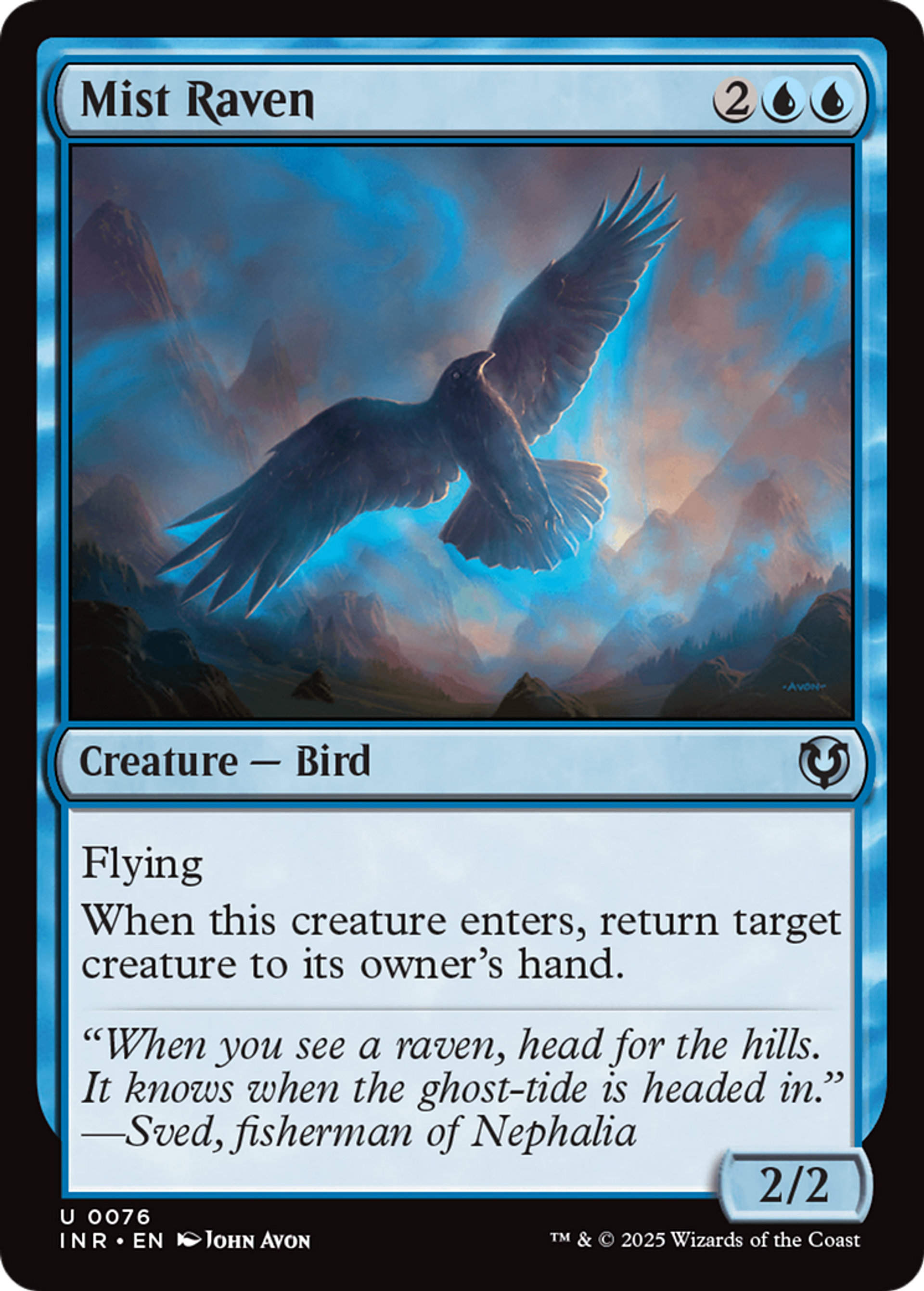 Mist Raven — Innistrad Remastered — Magic: The Gathering