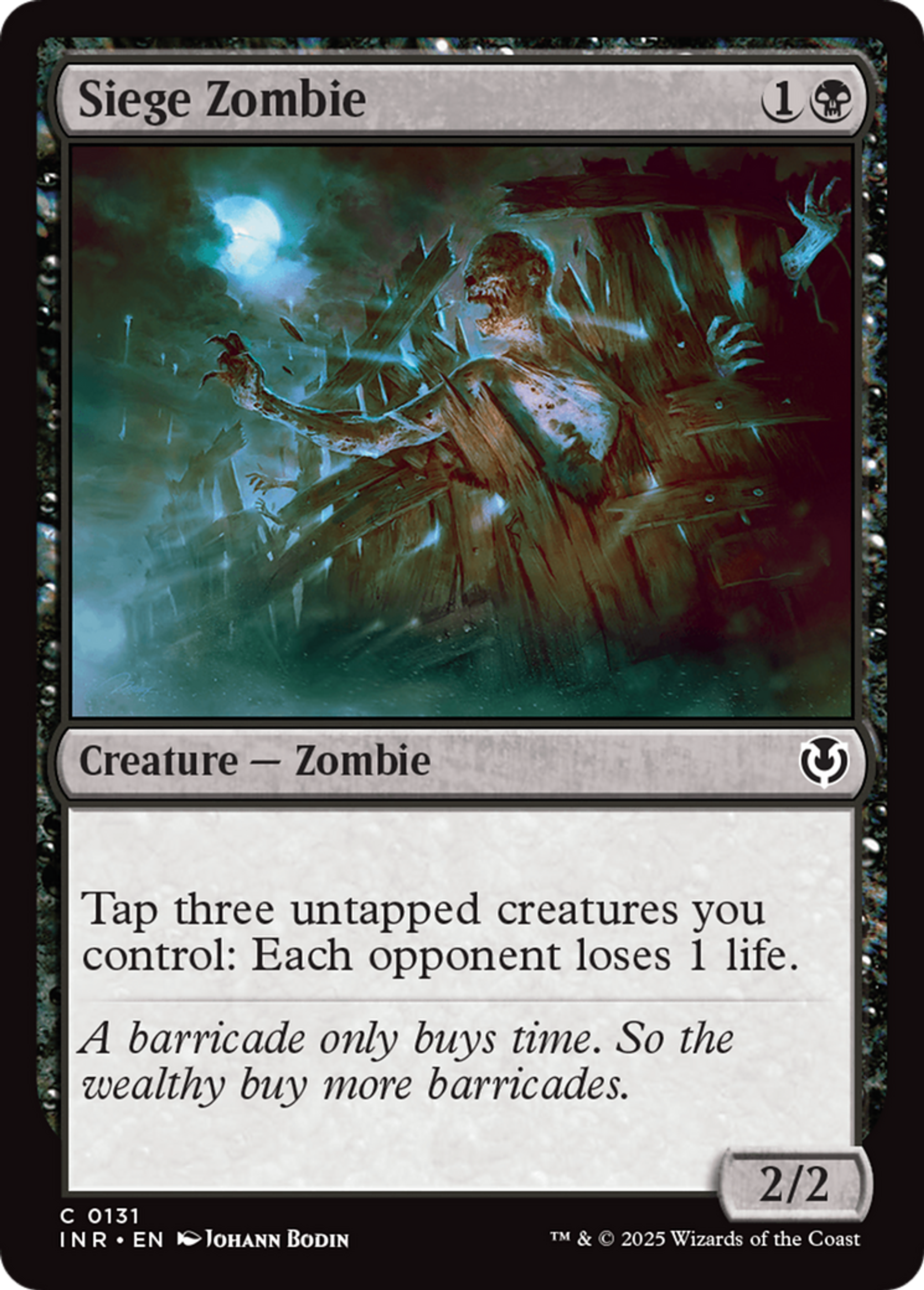 Siege Zombie — Innistrad Remastered — Magic: The Gathering