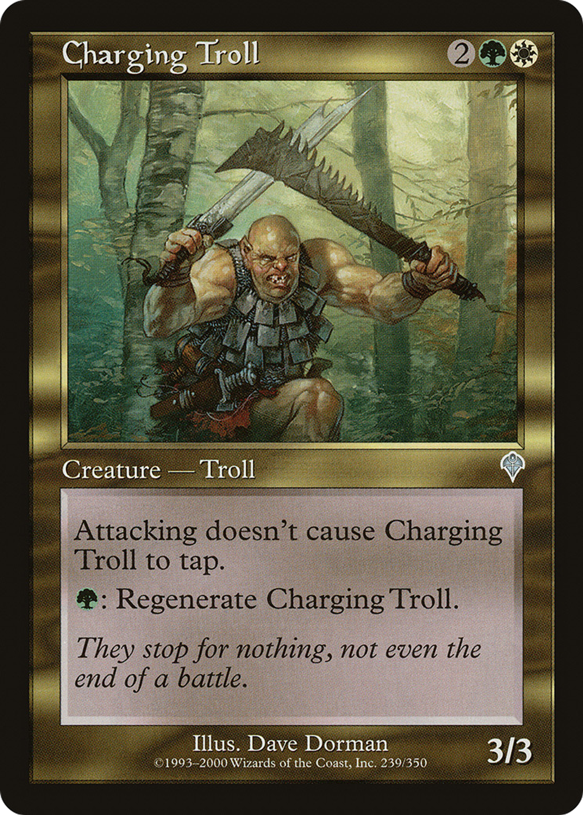Troll fougueux — Invasion — Magic: The Gathering