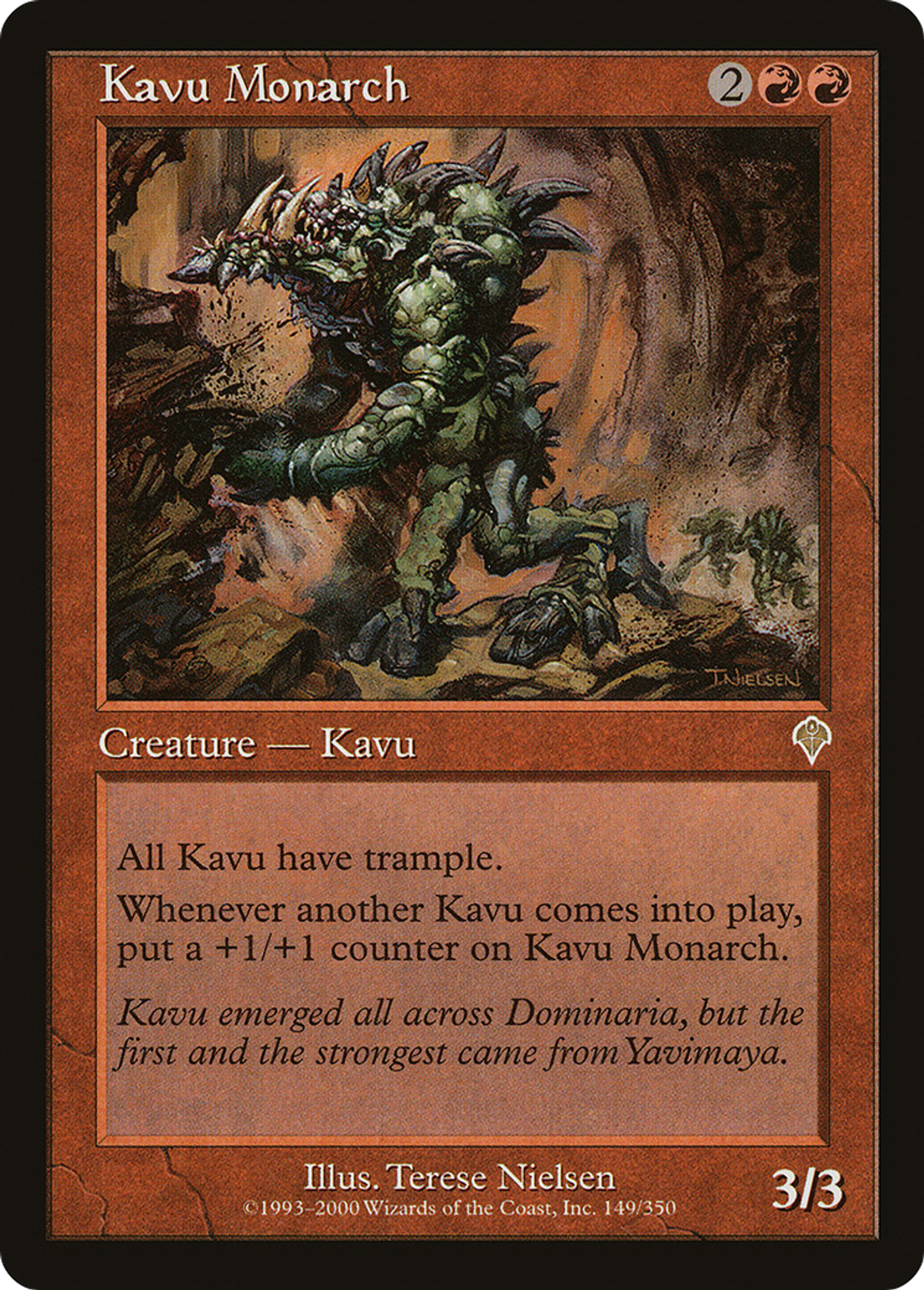Kavu Monarch — Invasion — Magic: The Gathering
