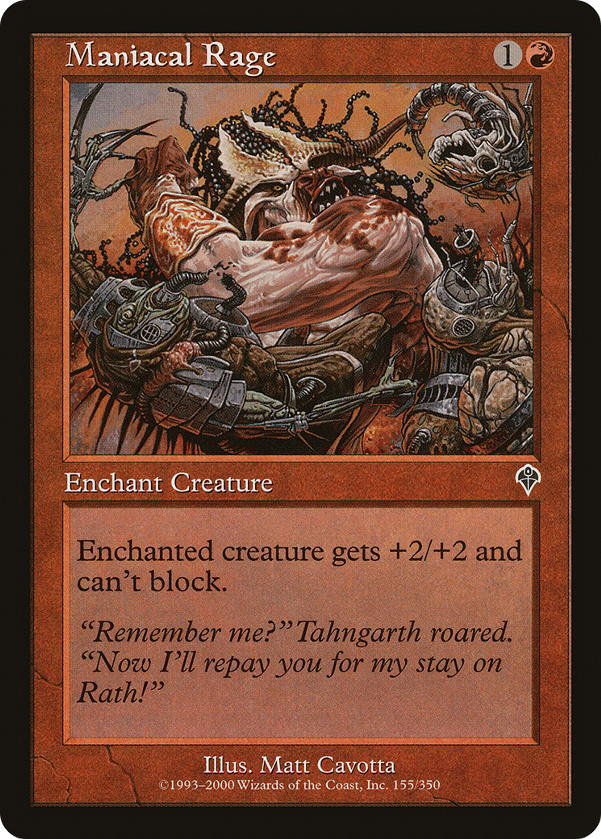 Maniacal Rage — Invasion — Magic: The Gathering