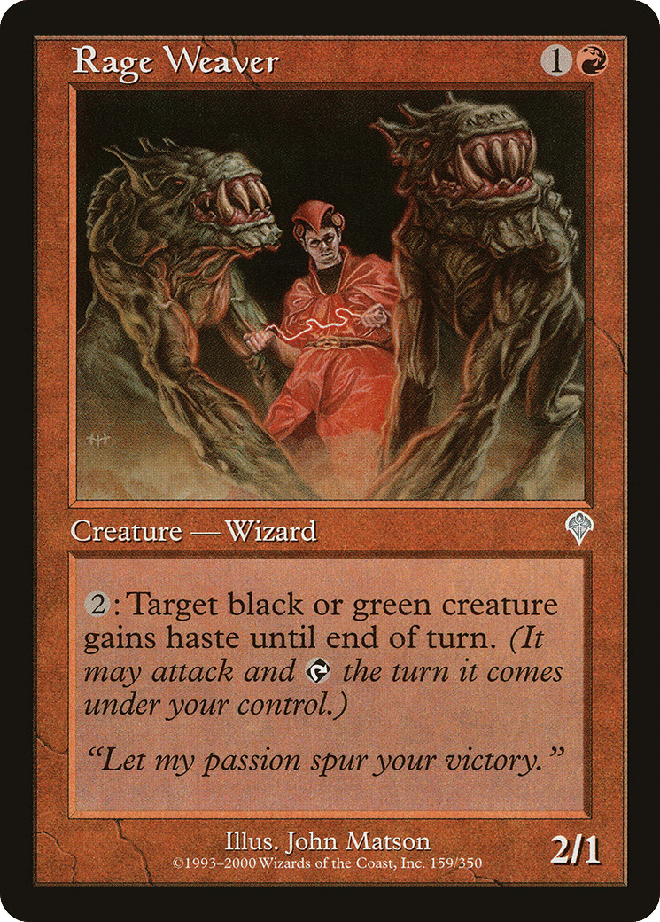 Rage Weaver — Invasion — Magic: The Gathering