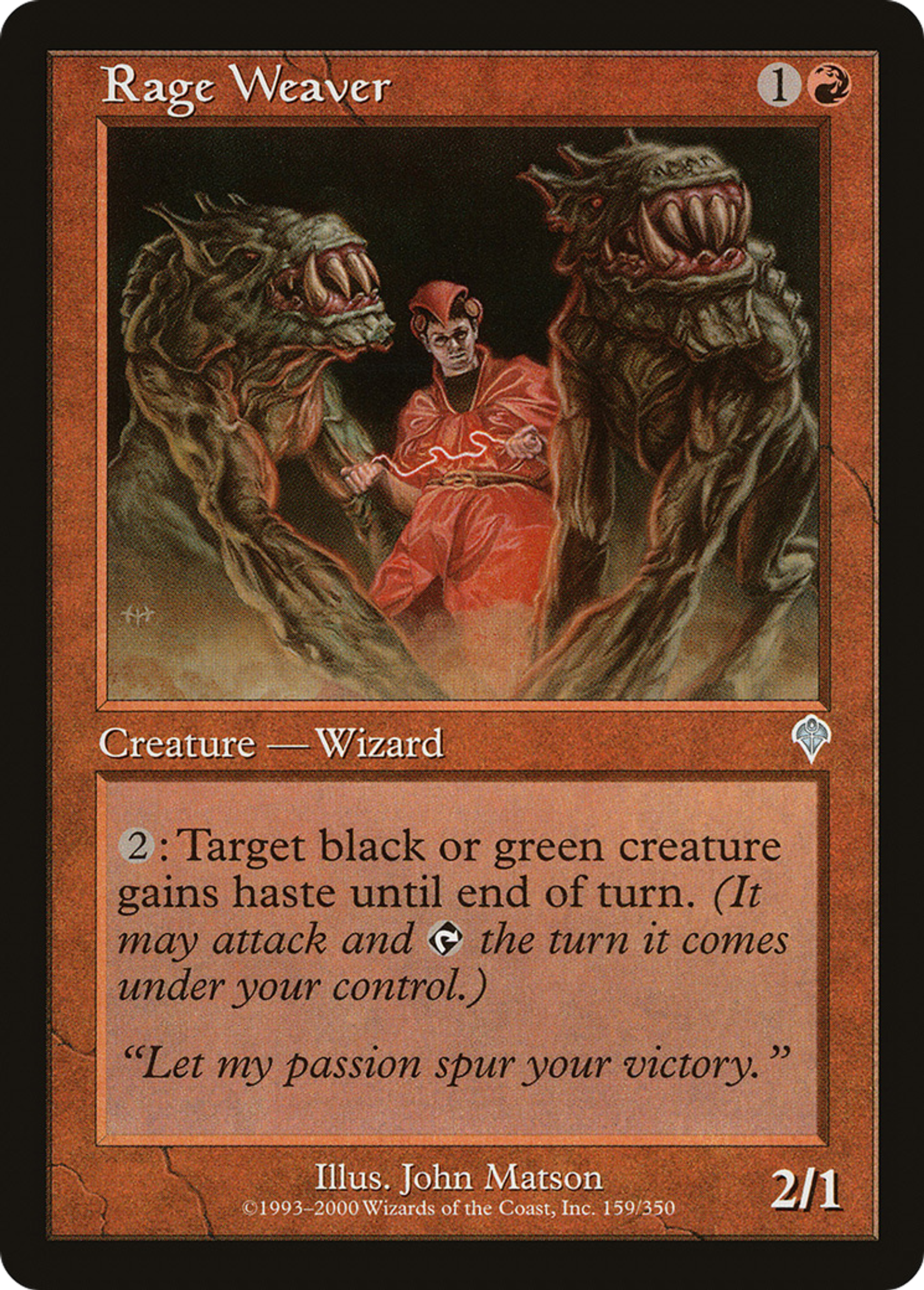 Rage Weaver — Invasion — Magic: The Gathering