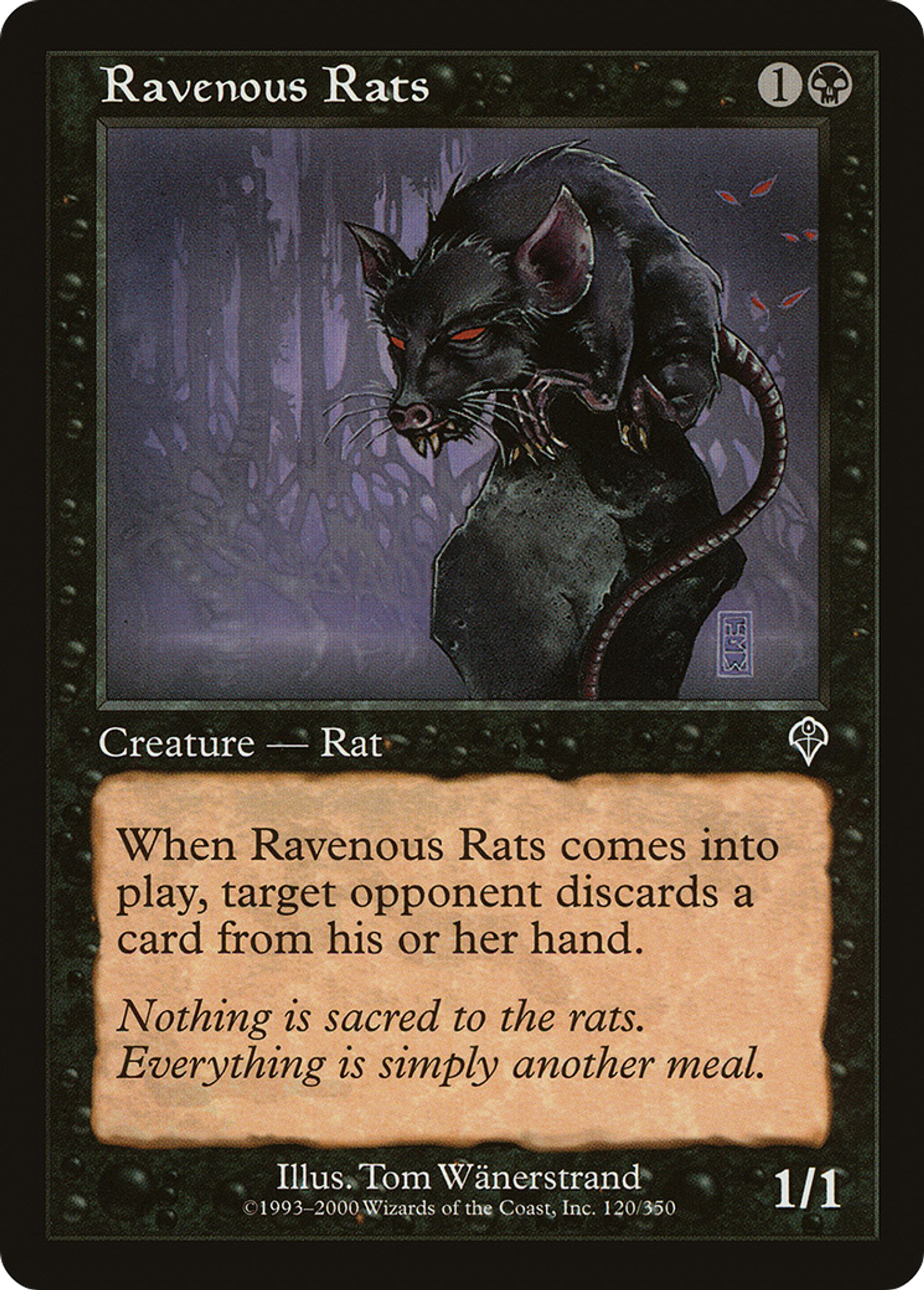 Ravenous Rats — Invasion — Magic: The Gathering