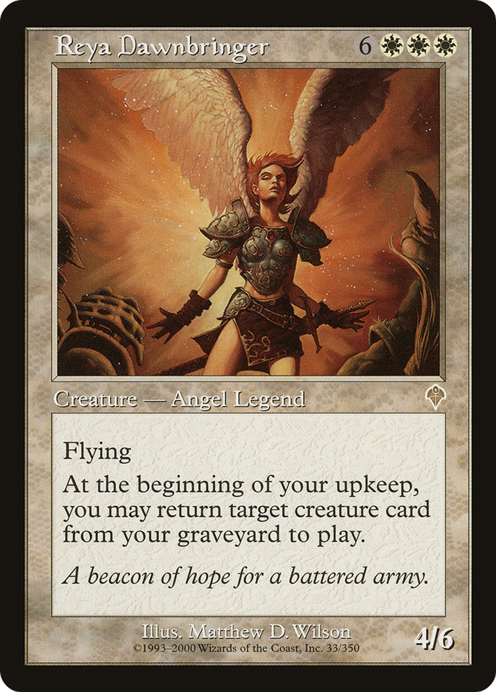 Reya Dawnbringer — Invasion — Magic: The Gathering