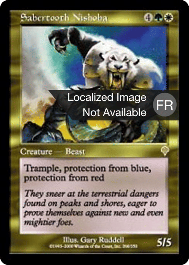 Nishoba à dents de sabre — Invasion — Magic: The Gathering