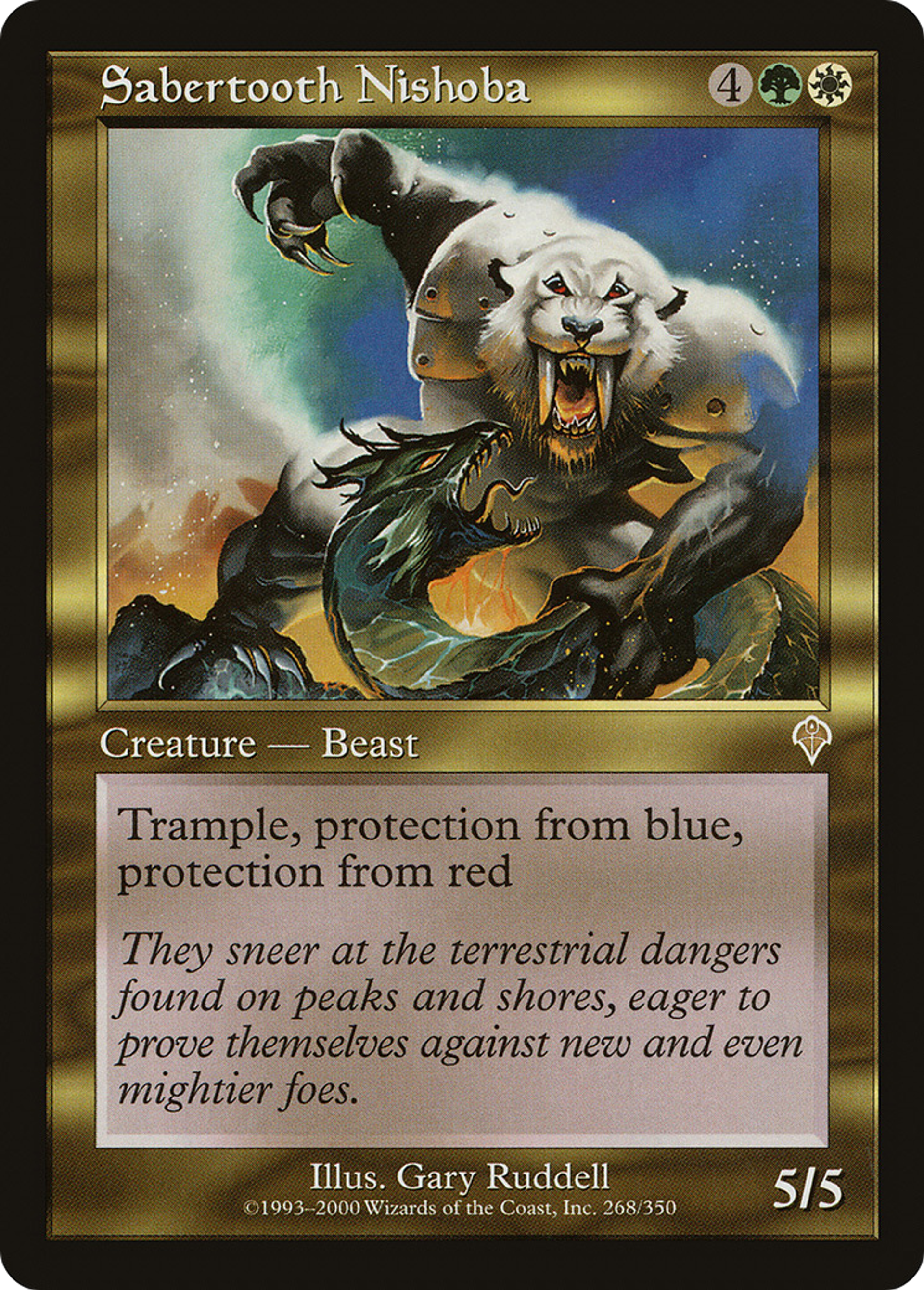 Sabertooth Nishoba — Invasion — Magic: The Gathering