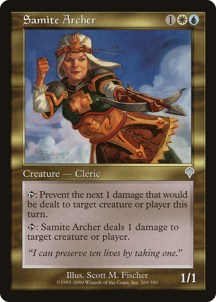 Samite Archer — Invasion — Magic: The Gathering