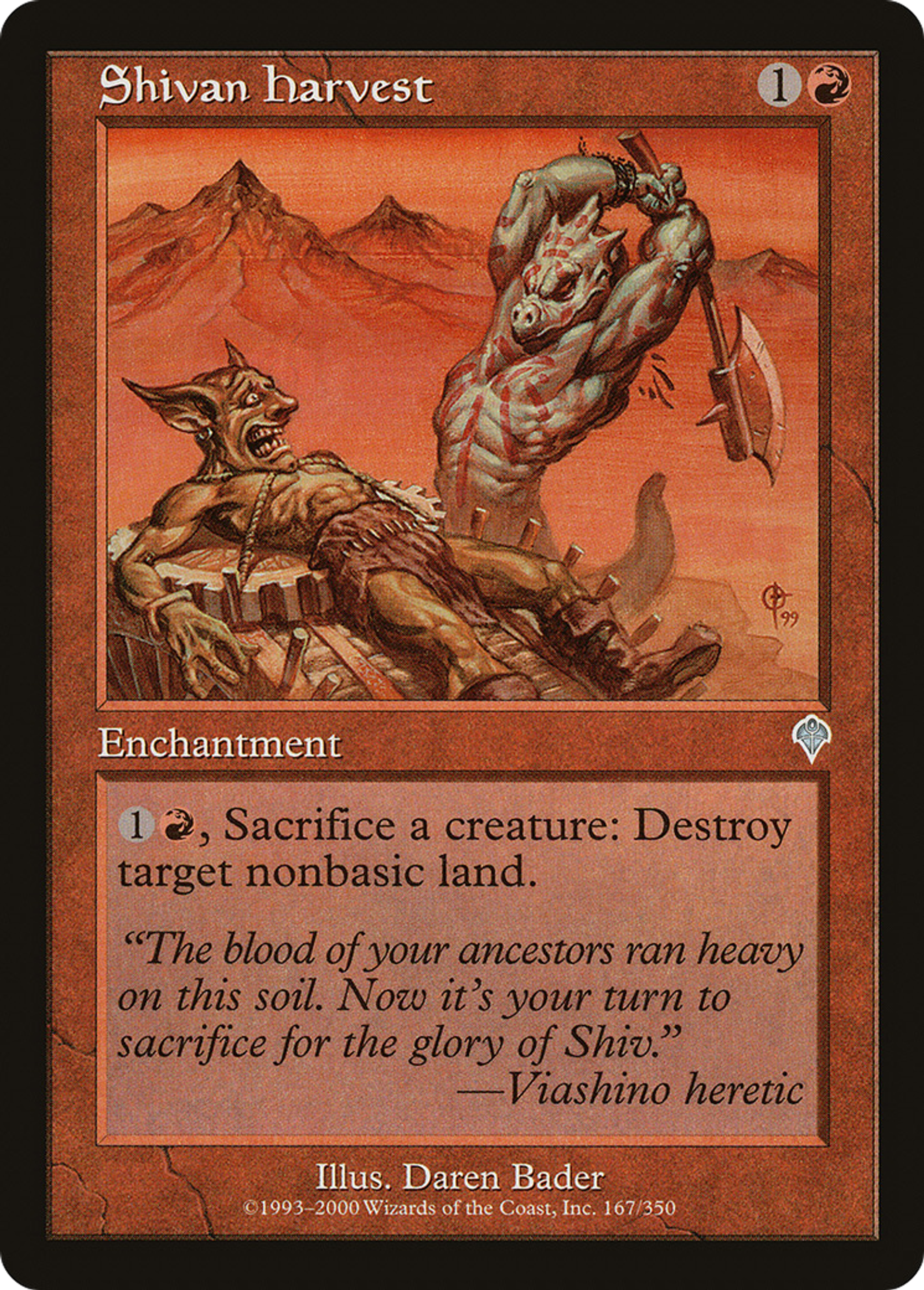 Shivan Harvest — Invasion — Magic: The Gathering