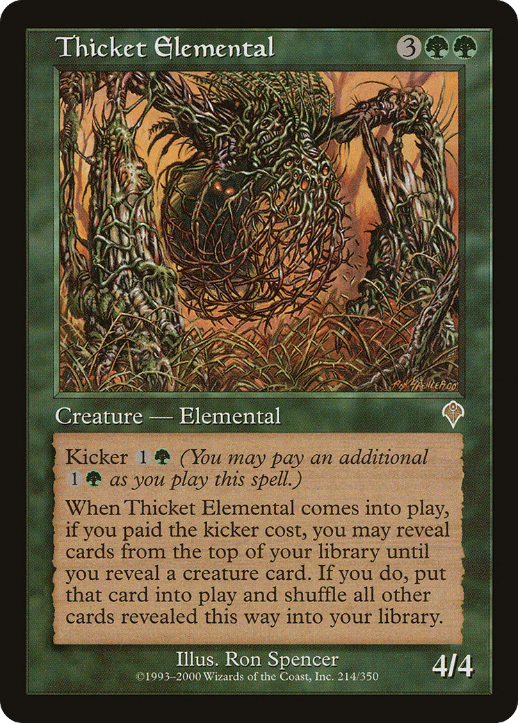 Thicket Elemental — Invasion — Magic: The Gathering