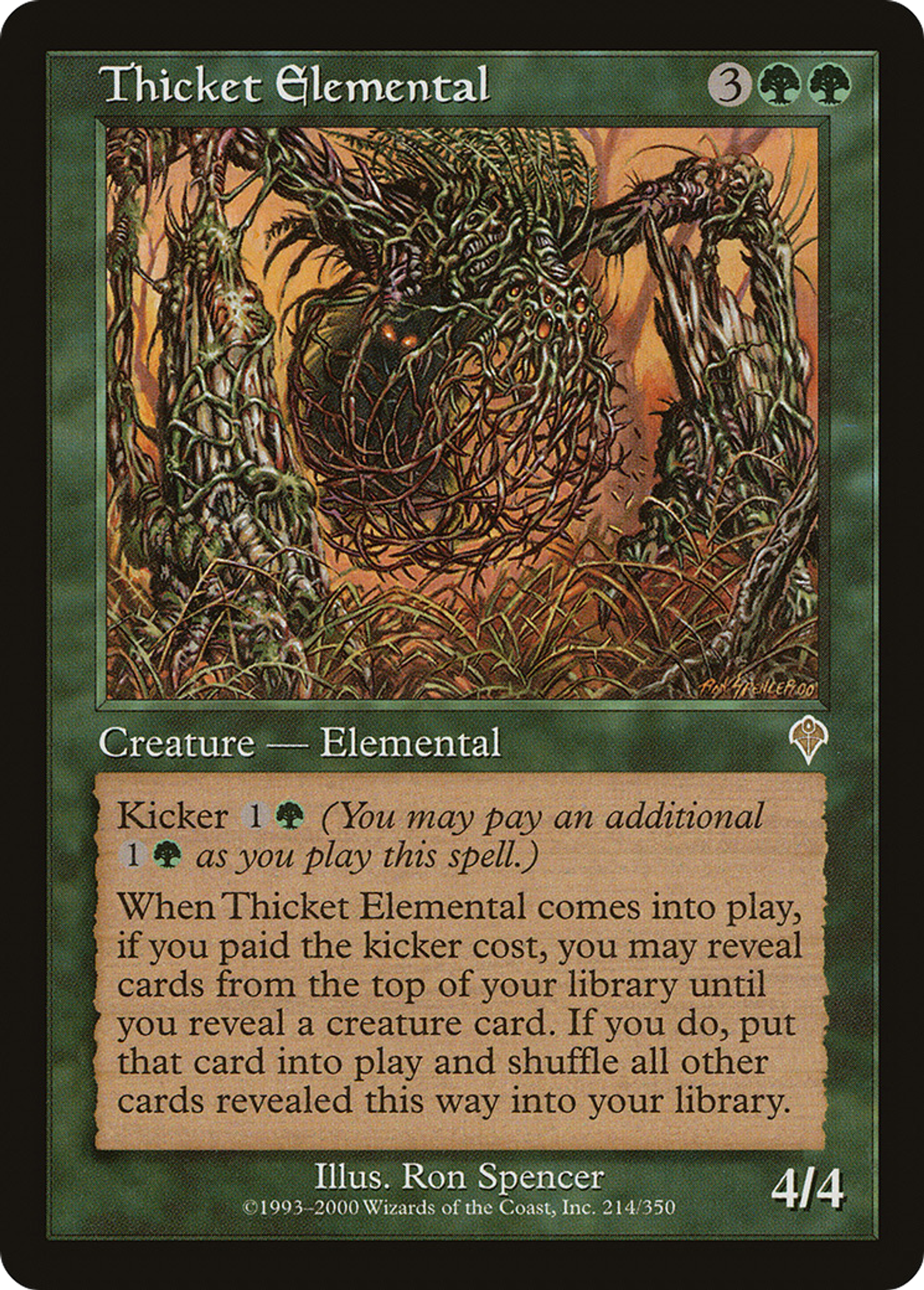 Élémental des halliers — Invasion — Magic: The Gathering
