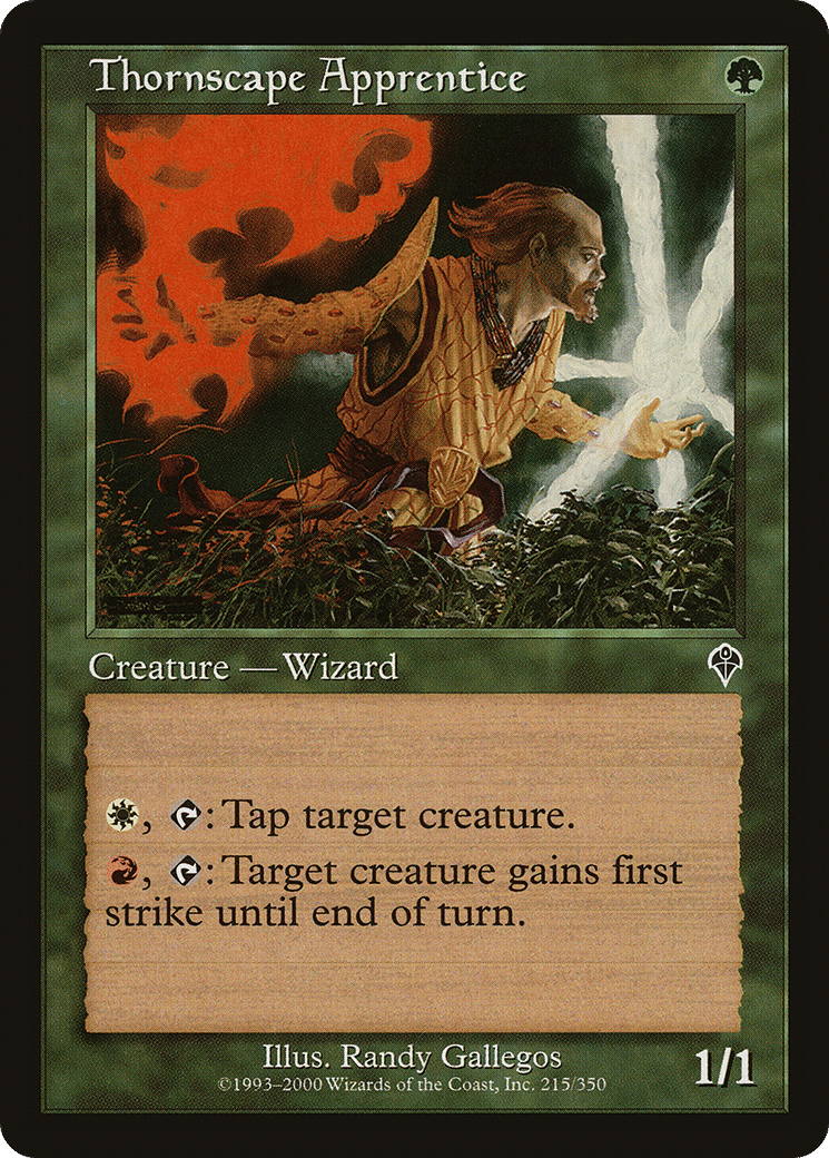 Thornscape Apprentice — Invasion — Magic: The Gathering