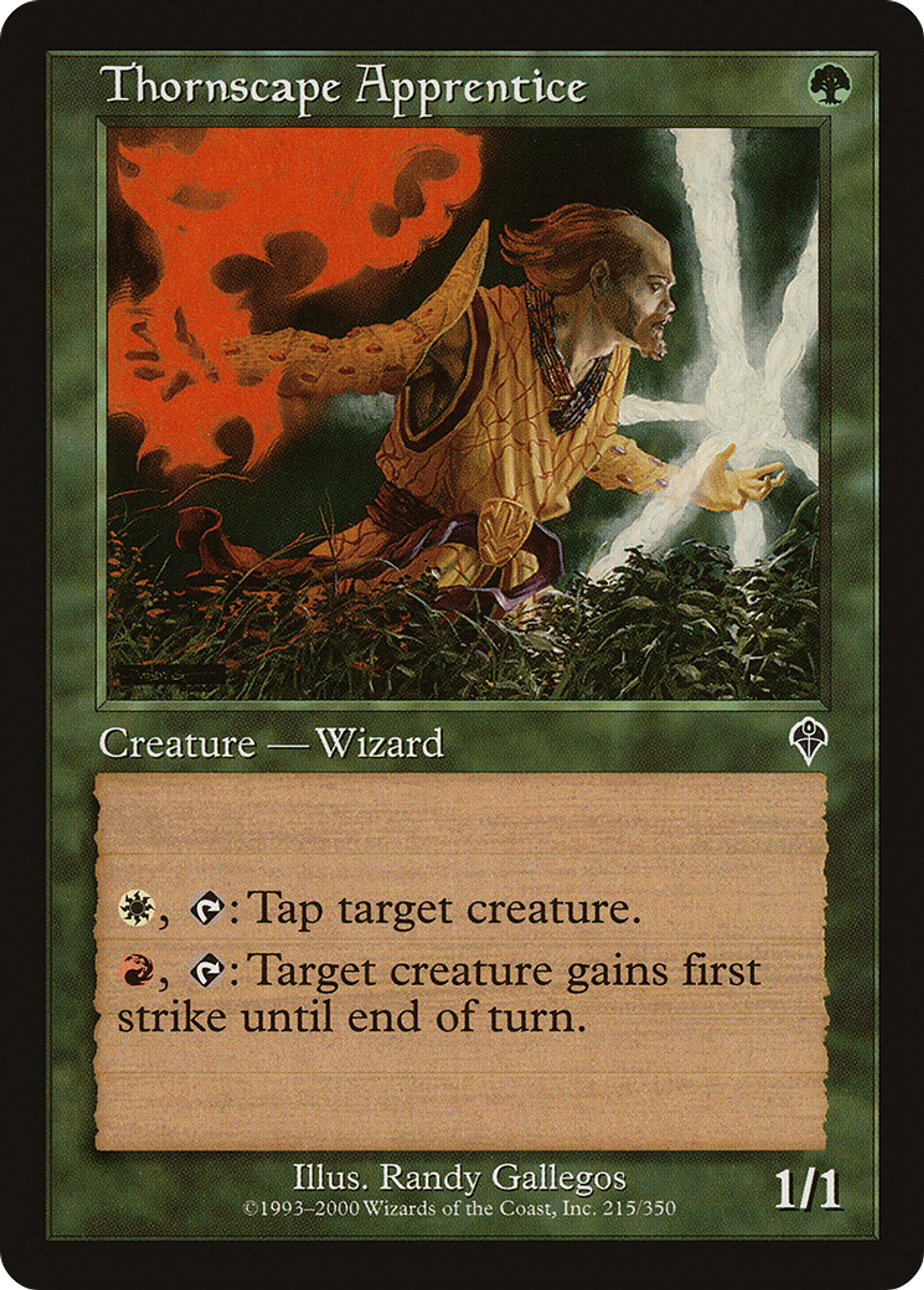 Thornscape Apprentice — Invasion — Magic: The Gathering