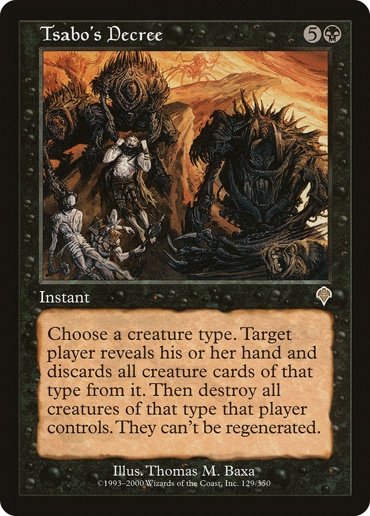 Tsabo's Decree — Invasion — Magic: The Gathering