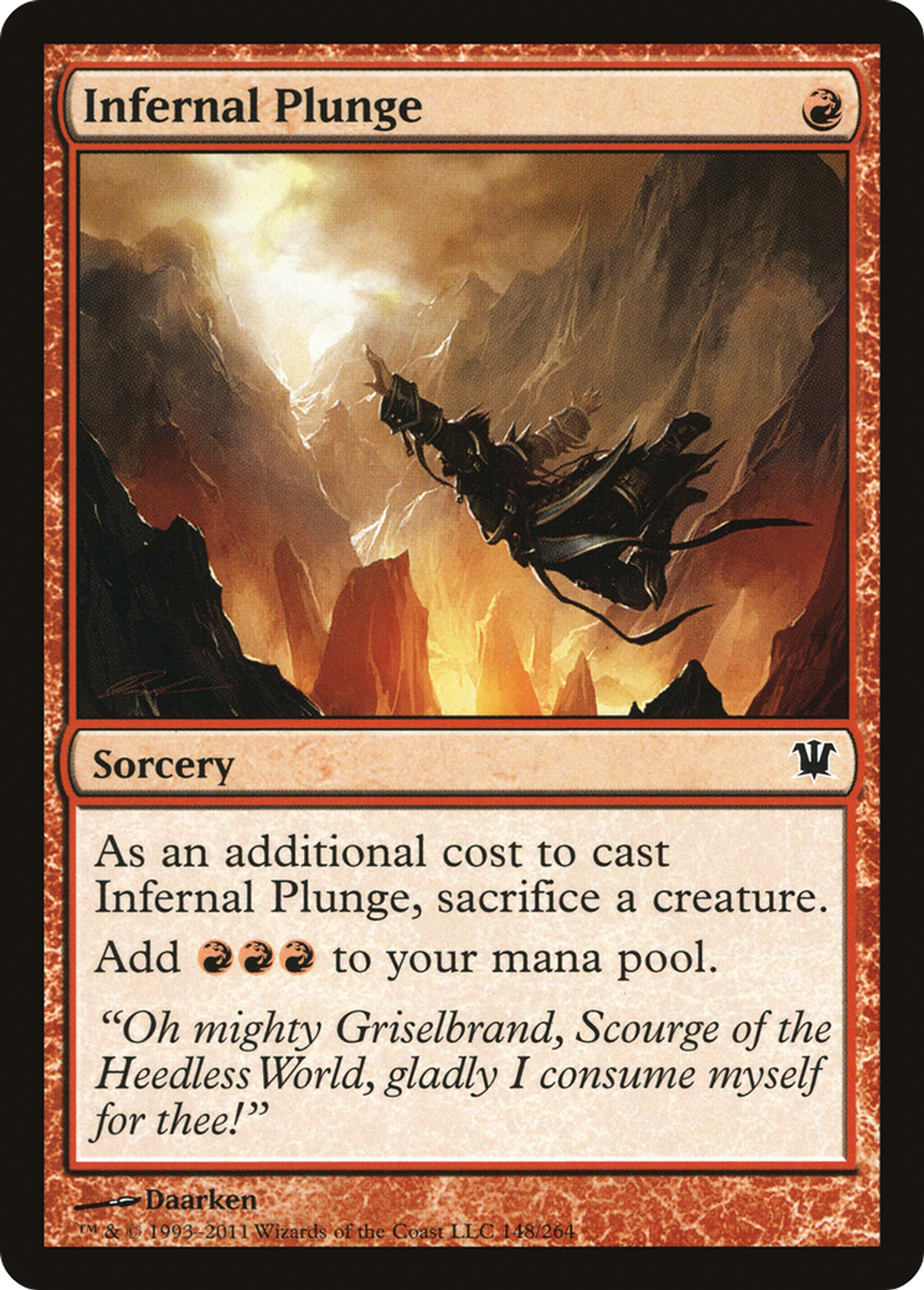 Plongeon infernal — Innistrad — Magic: The Gathering