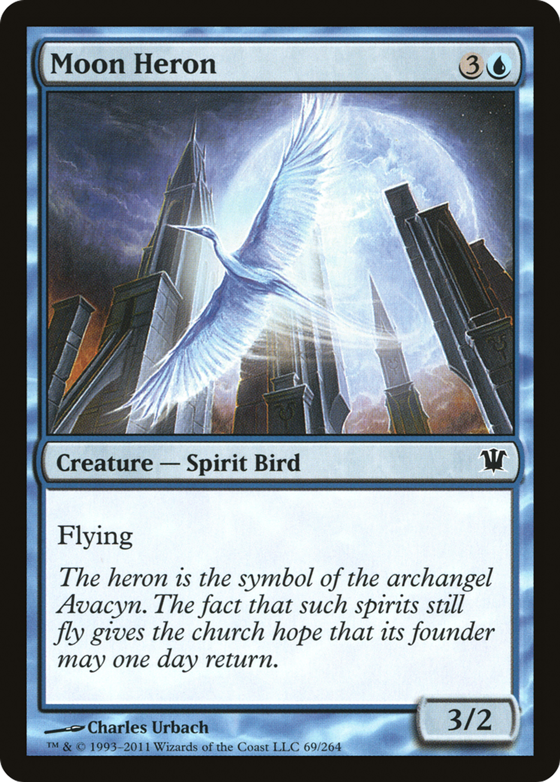 Héron lunaire — Innistrad — Magic: The Gathering