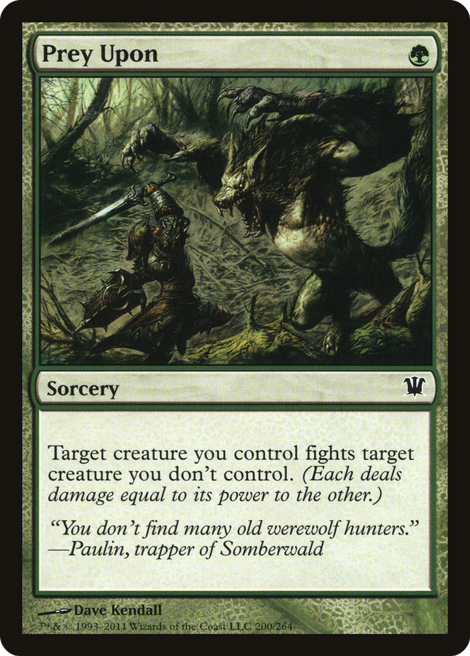 Chasseur chassé — Innistrad — Magic: The Gathering