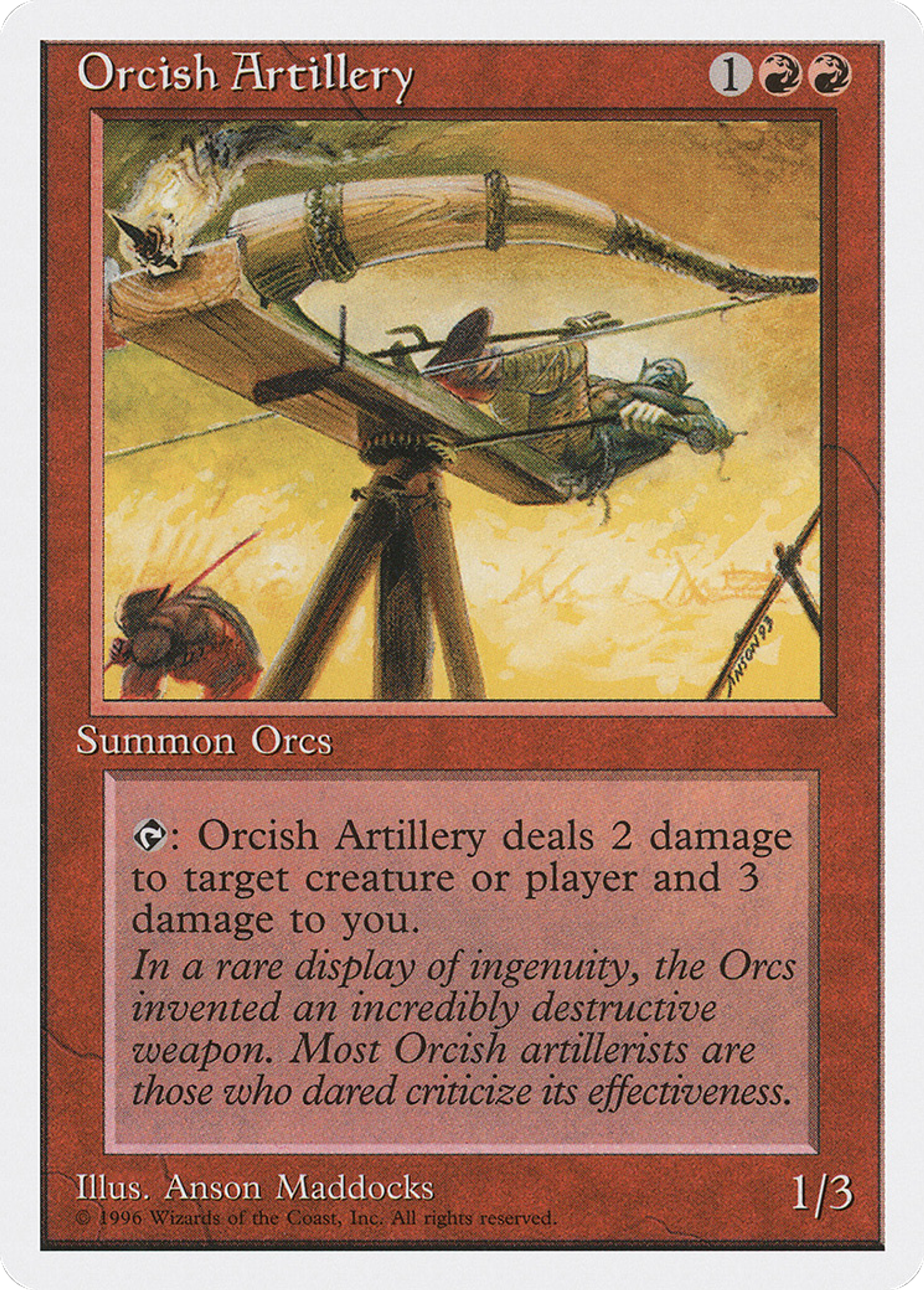 Orcish Artillery — Introductory Two-Player Set — Magic: The Gathering