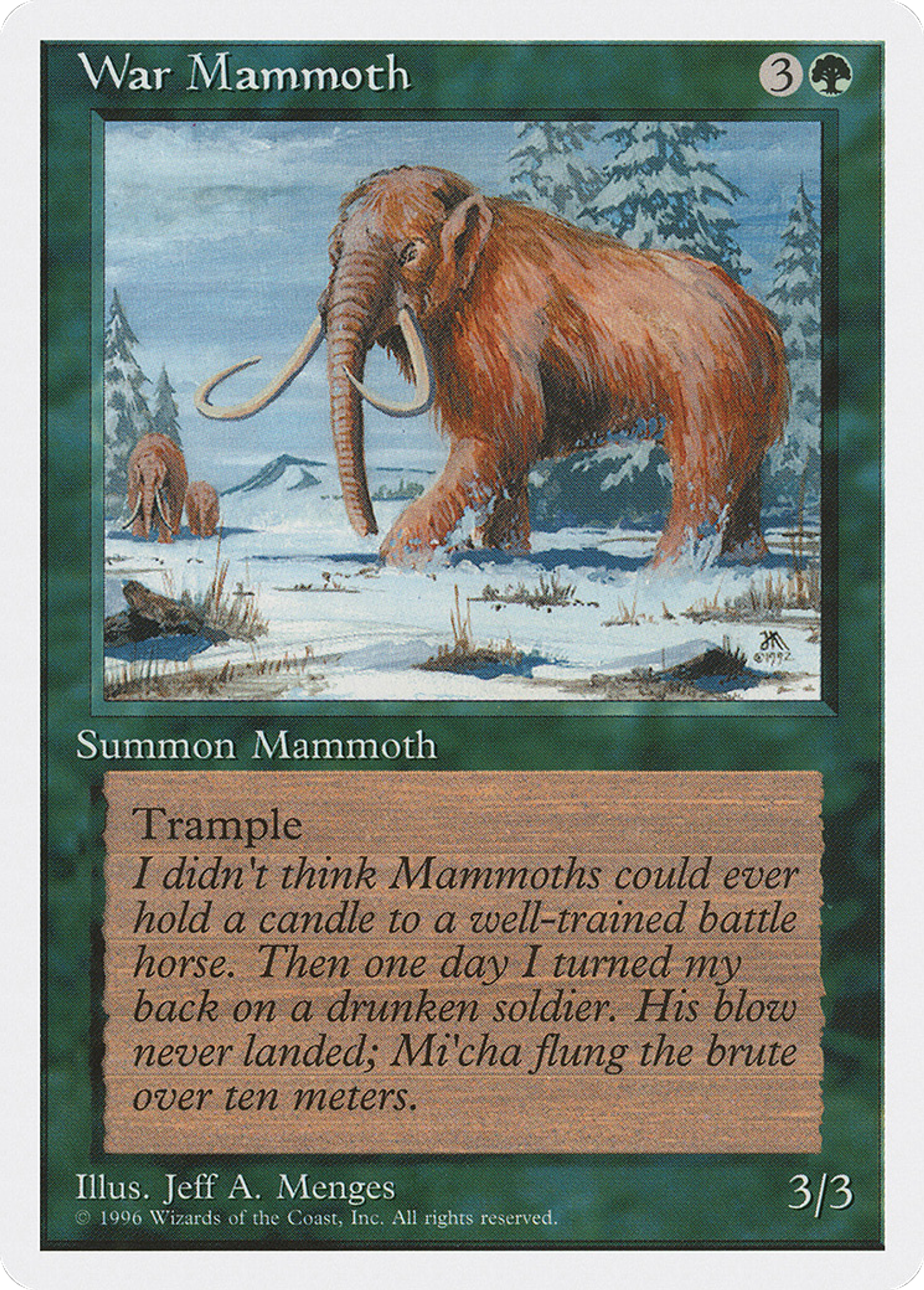 War Mammoth — Introductory Two-Player Set — Magic: The Gathering