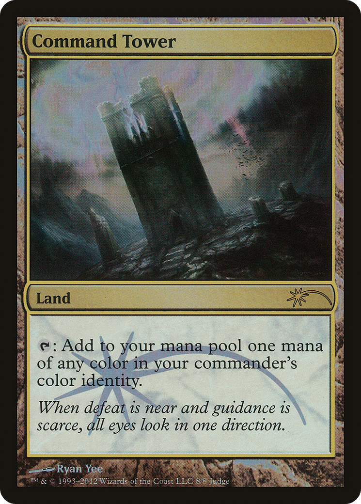 Command Tower — Judge Gift Cards 2012 — Magic: The Gathering