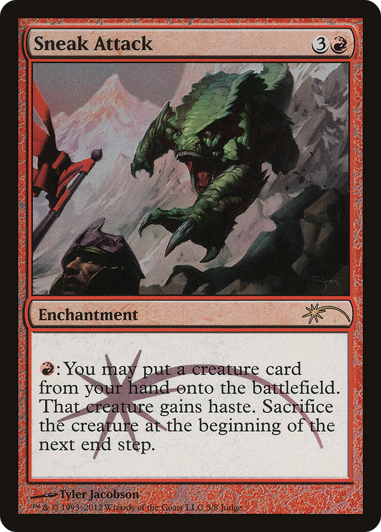 Sneak Attack — Judge Gift Cards 2012 — Magic: The Gathering