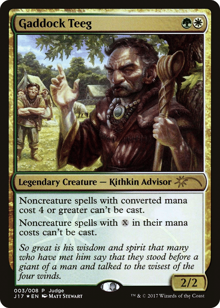 Gaddock Teeg — Judge Gift Cards 2017 — Magic: The Gathering