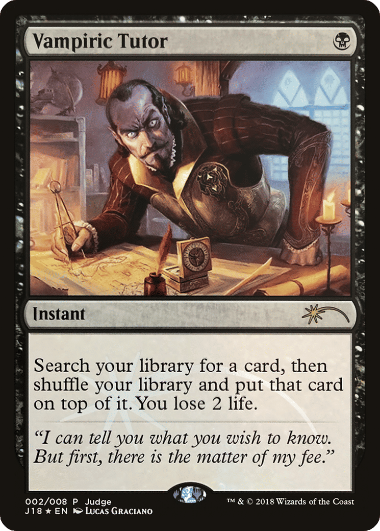 Vampiric Tutor — Judge Gift Cards 2018 — Magic: The Gathering