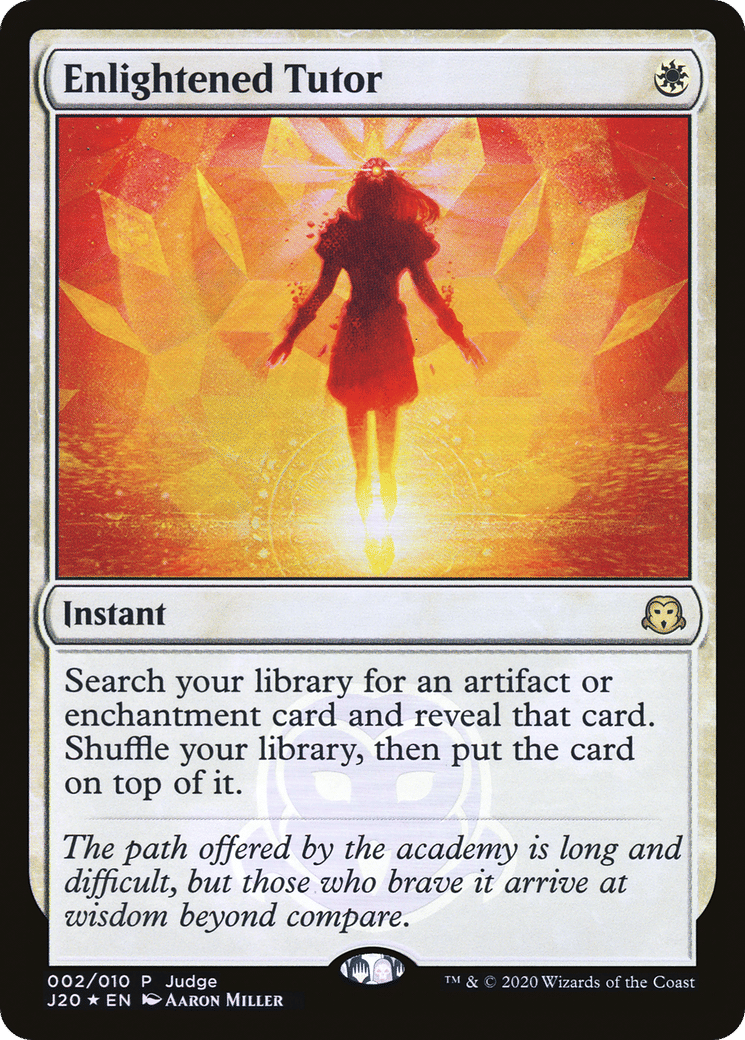 Enlightened Tutor — Judge Gift Cards 2020 — Magic: The Gathering