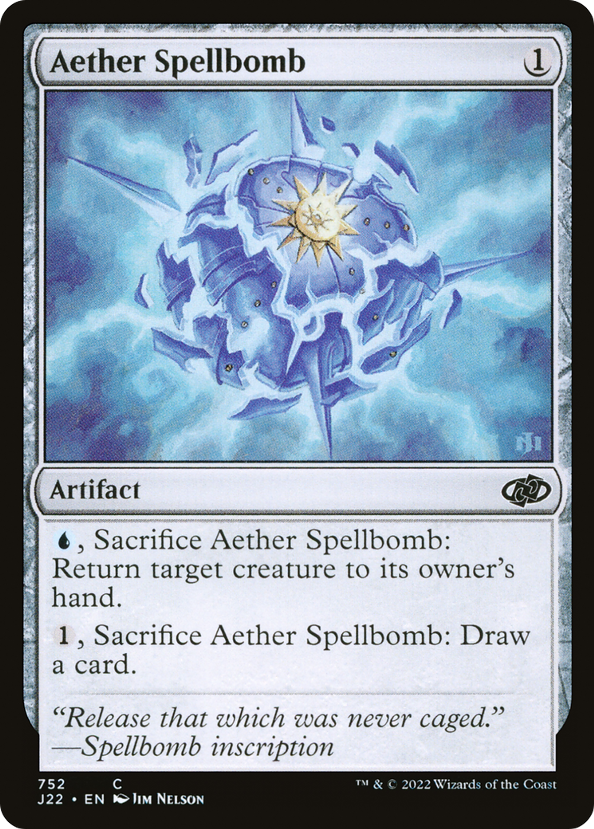 Bombe à sortilèges d'Aether — Jumpstart 2022 — Magic: The Gathering