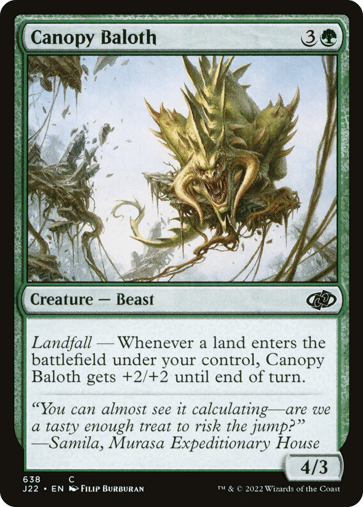 Canopy Baloth — Jumpstart 2022 — Magic: The Gathering