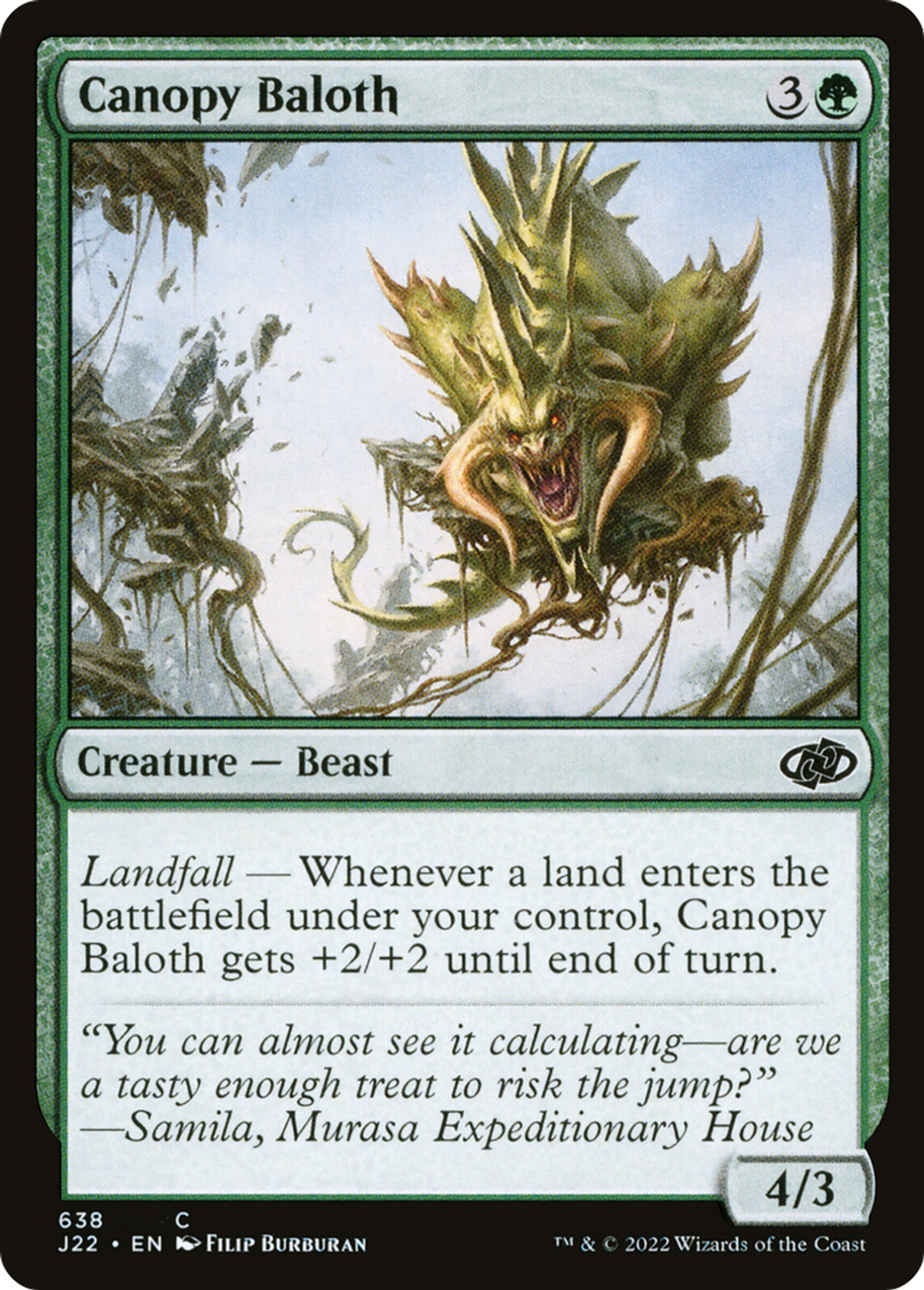 Baloth de la canopée — Jumpstart 2022 — Magic: The Gathering