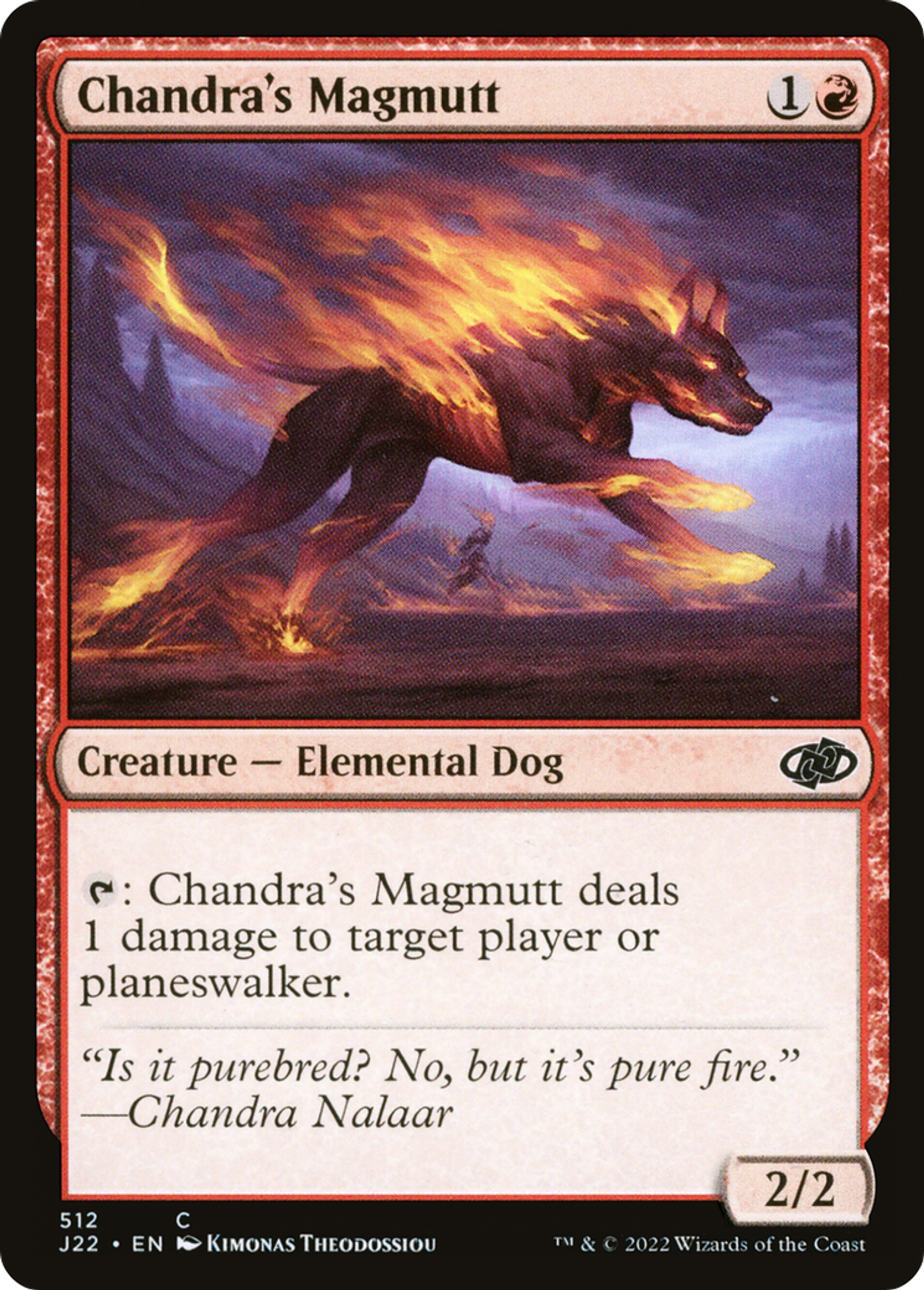 Molosse de magma de Chandra — Jumpstart 2022 — Magic: The Gathering
