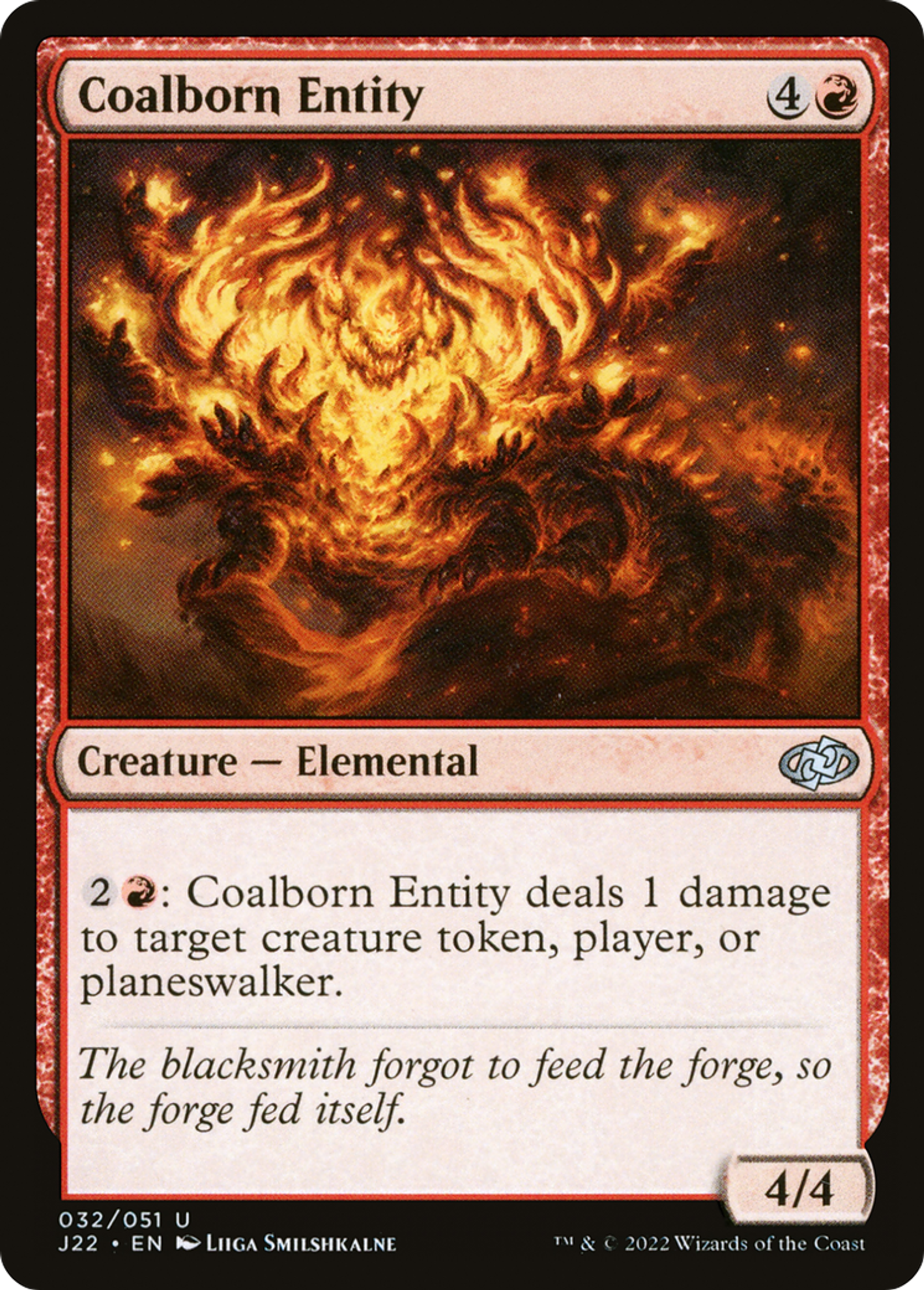 Entité née du charbon — Jumpstart 2022 — Magic: The Gathering