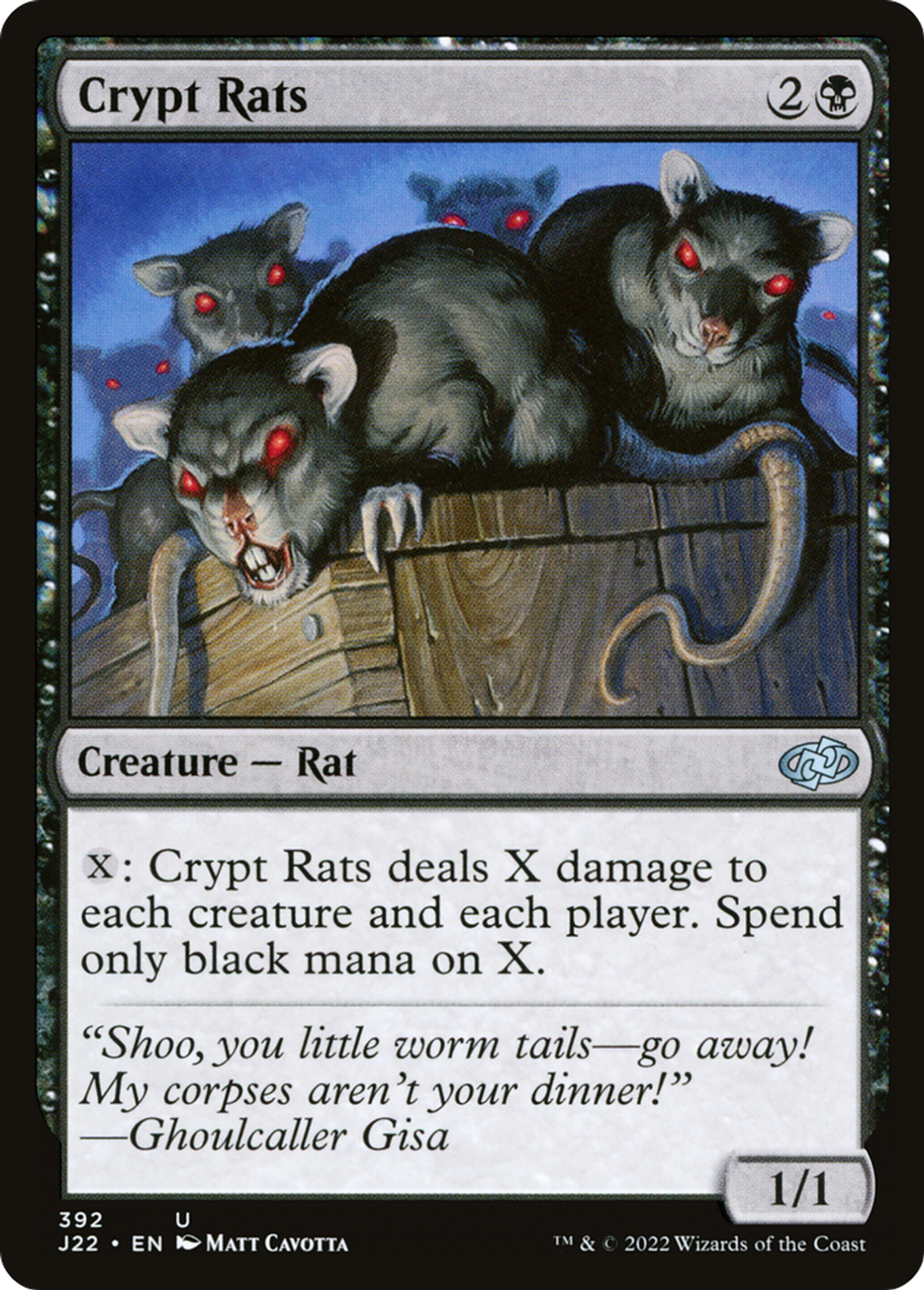 Rats des cryptes — Jumpstart 2022 — Magic: The Gathering