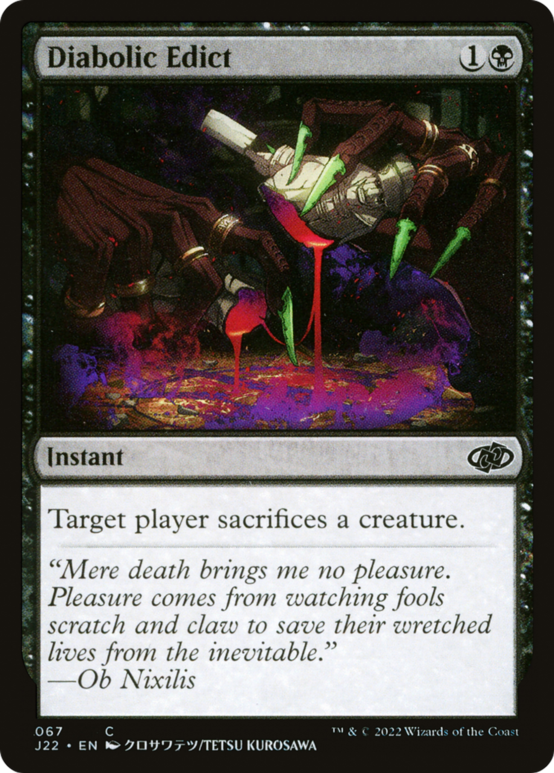 Édit diabolique — Jumpstart 2022 — Magic: The Gathering