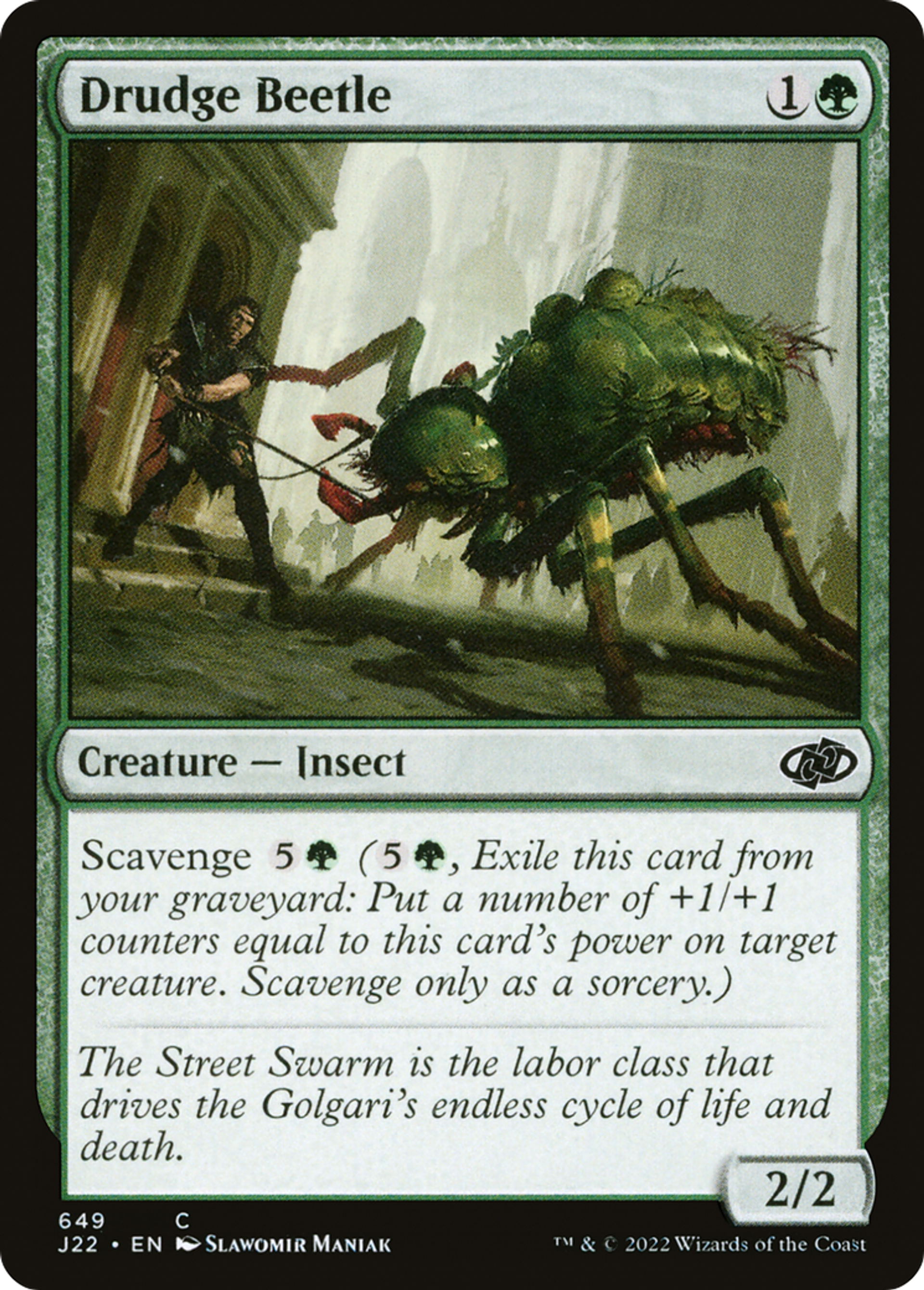 Scarabée servile — Jumpstart 2022 — Magic: The Gathering