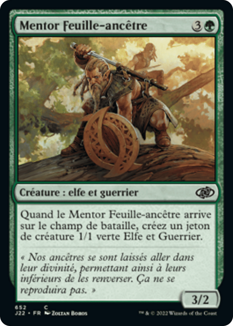 Mentor Feuille-ancêtre — Jumpstart 2022 — Magic: The Gathering