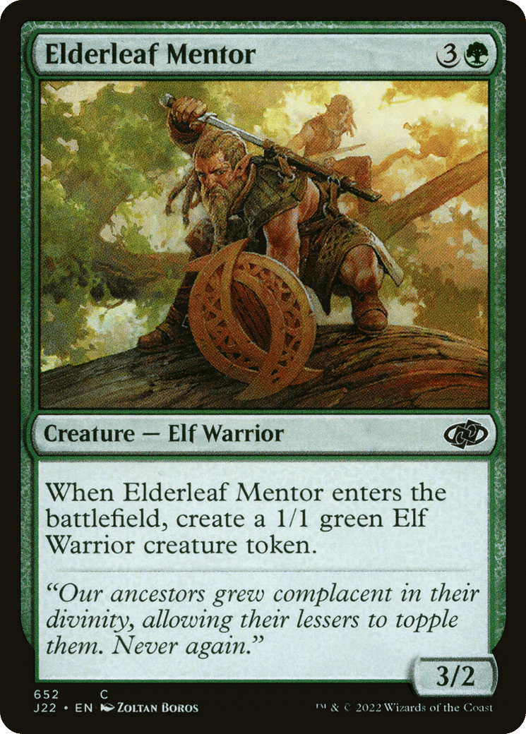 Elderleaf Mentor — Jumpstart 2022 — Magic: The Gathering
