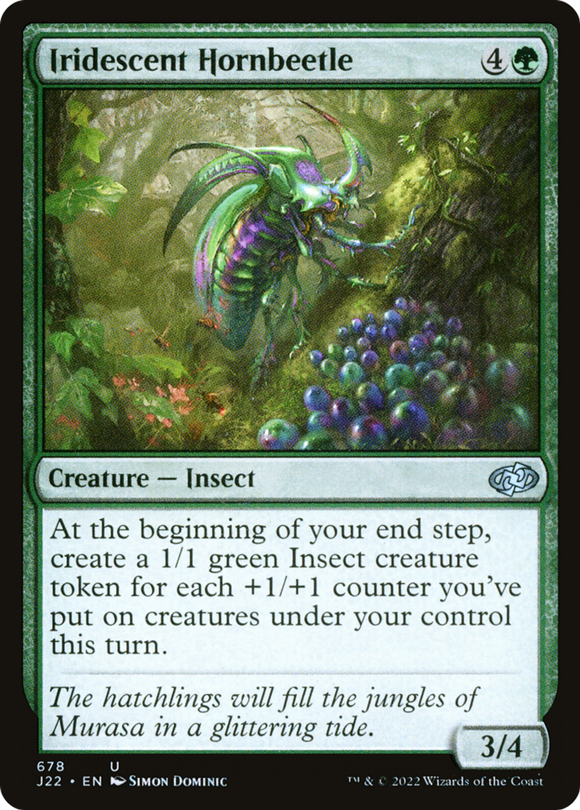 Scaraborne iridescent — Jumpstart 2022 — Magic: The Gathering