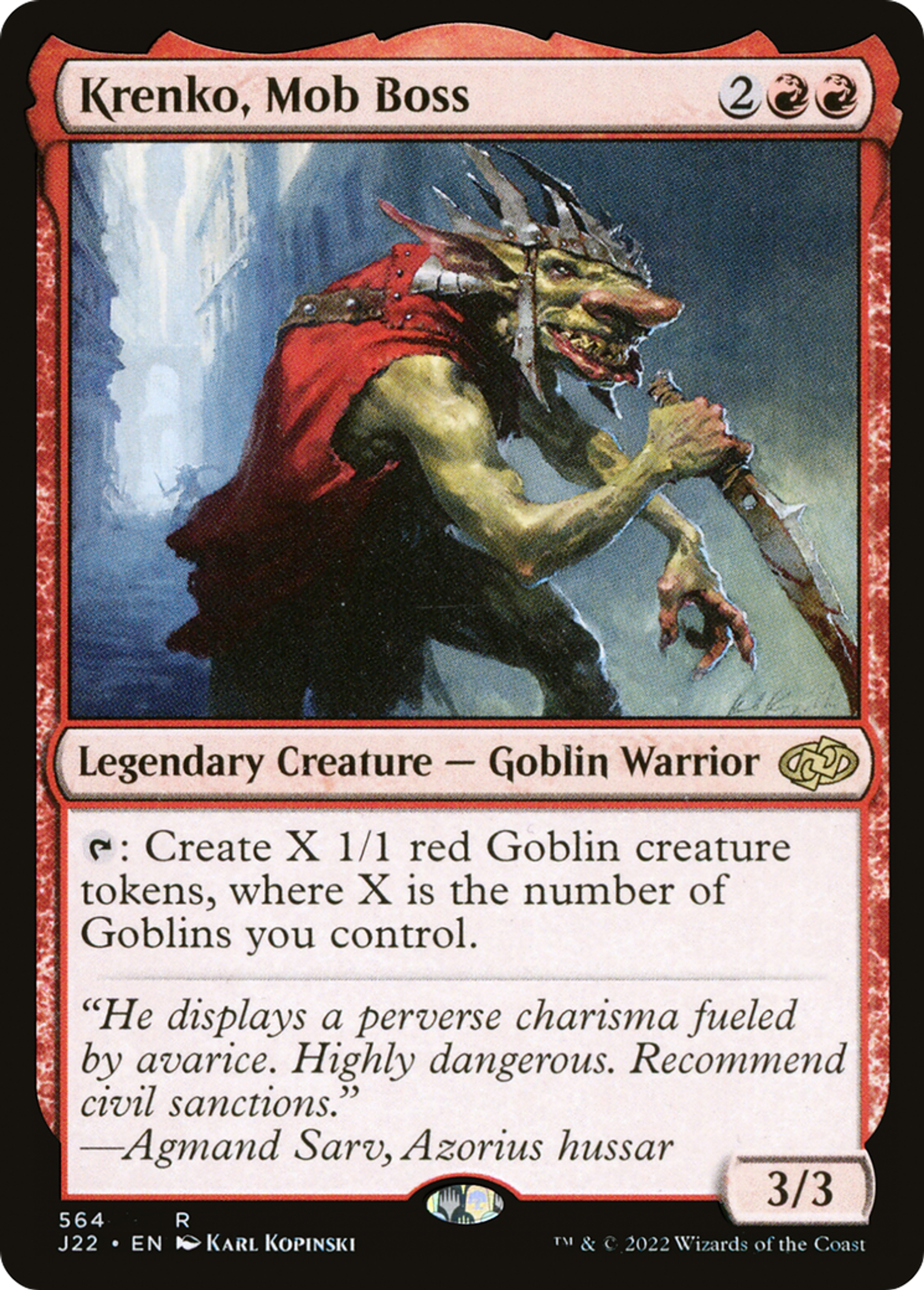 Krenko le caïd — Jumpstart 2022 — Magic: The Gathering