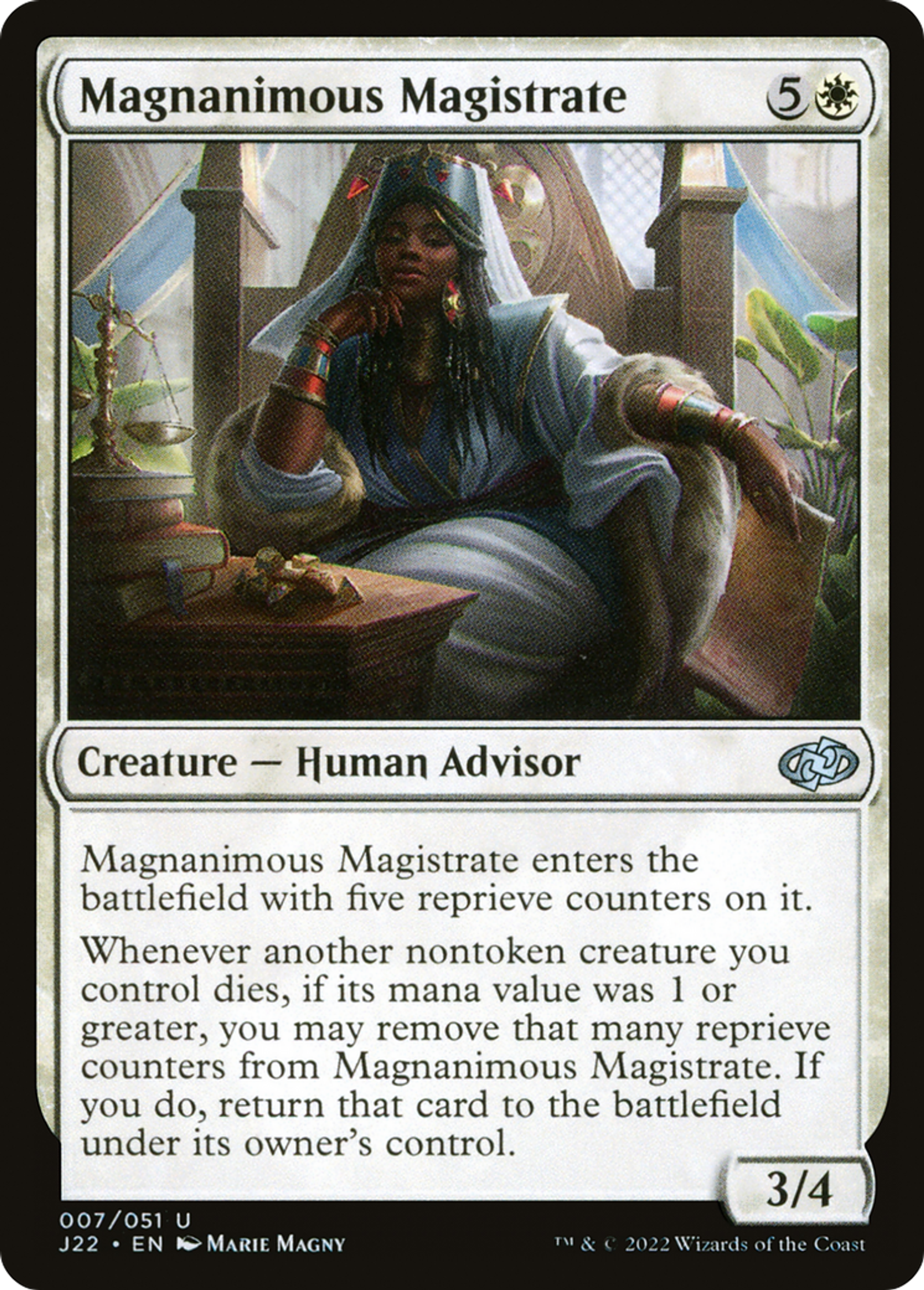 Magistrate magnanime — Jumpstart 2022 — Magic: The Gathering