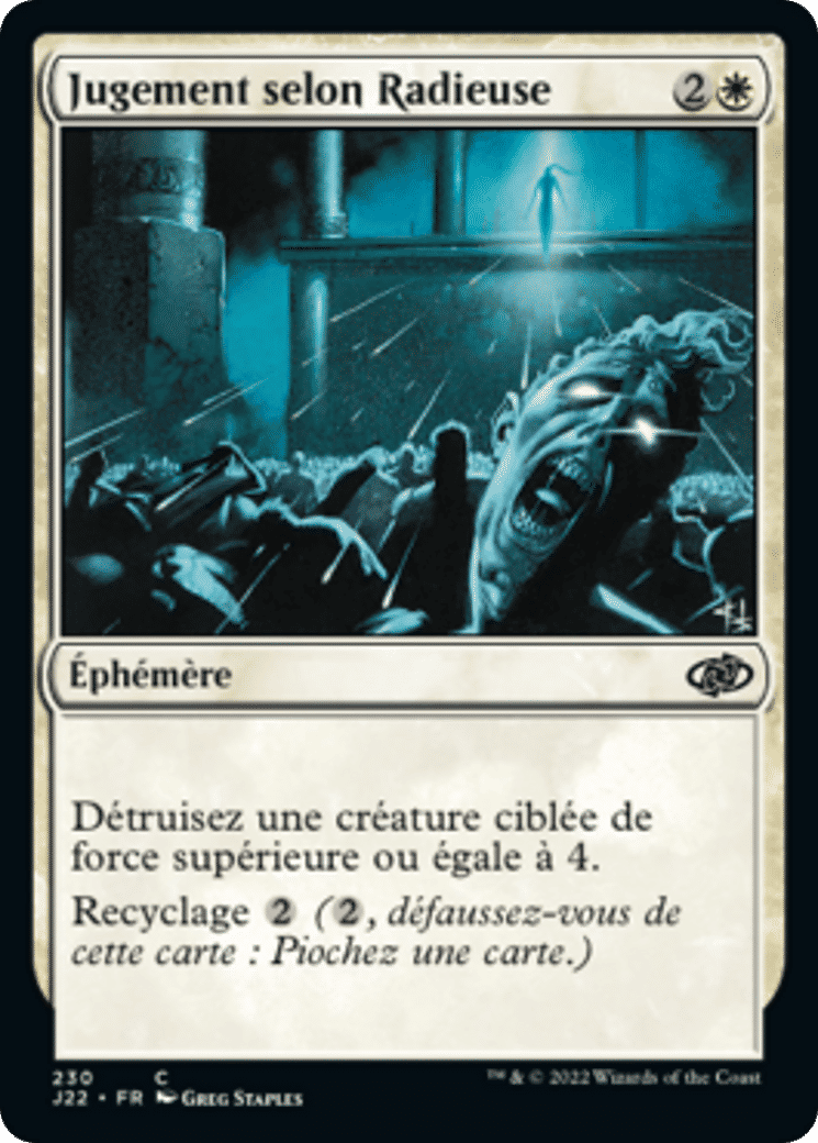 Jugement selon Radieuse — Jumpstart 2022 — Magic: The Gathering
