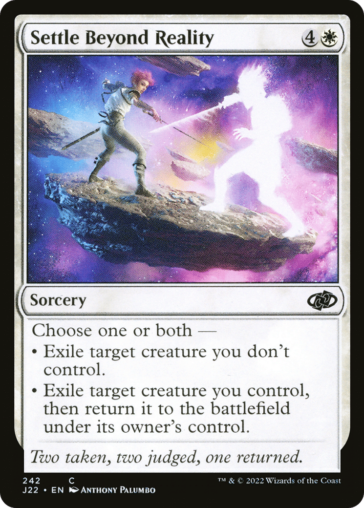 Settle Beyond Reality — Jumpstart 2022 — Magic: The Gathering