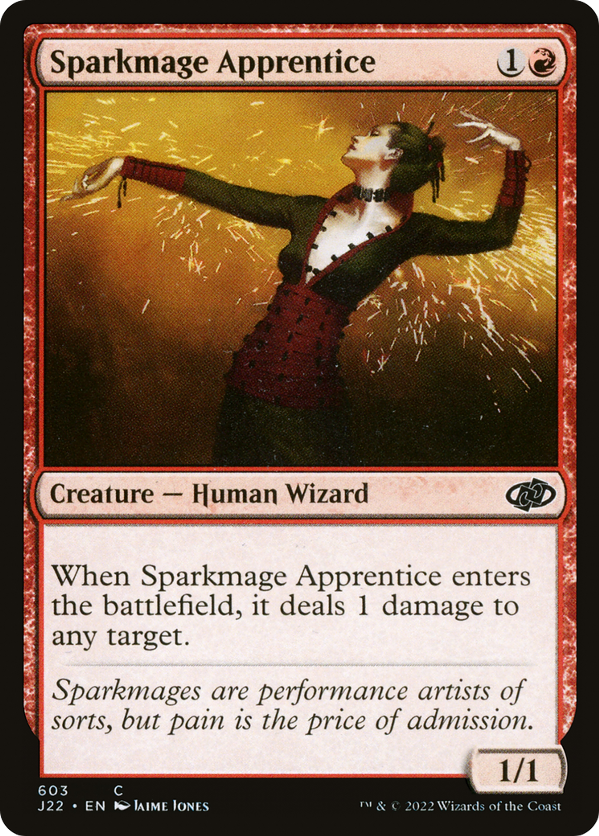 Apprenti étincemage — Jumpstart 2022 — Magic: The Gathering