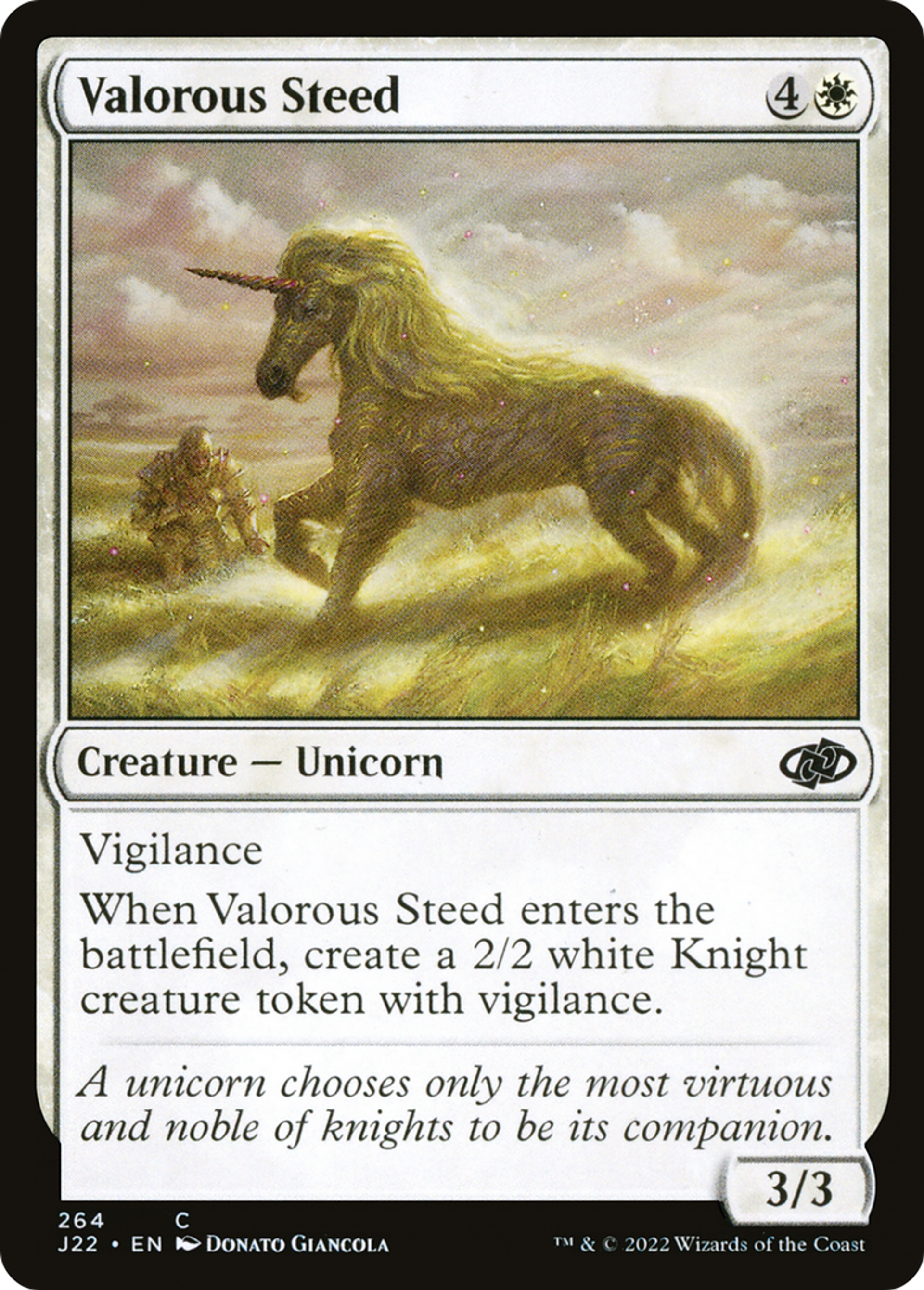 Destrier valeureux — Jumpstart 2022 — Magic: The Gathering
