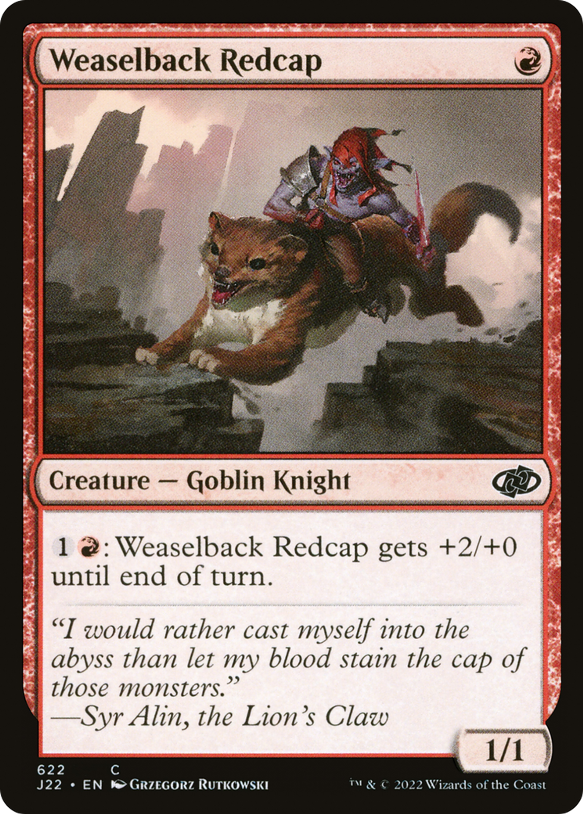 Bonnet-rouge à dos de belette — Jumpstart 2022 — Magic: The Gathering