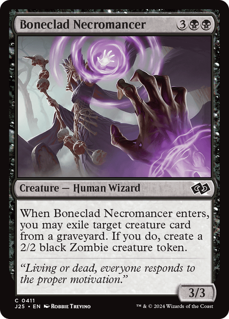 Boneclad Necromancer — Foundations Jumpstart — Magic: The Gathering