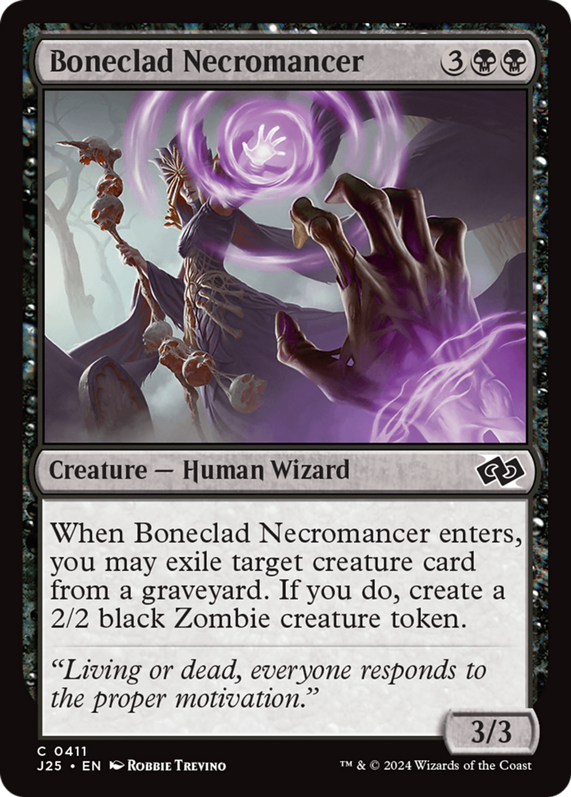 Boneclad Necromancer — Foundations Jumpstart — Magic: The Gathering