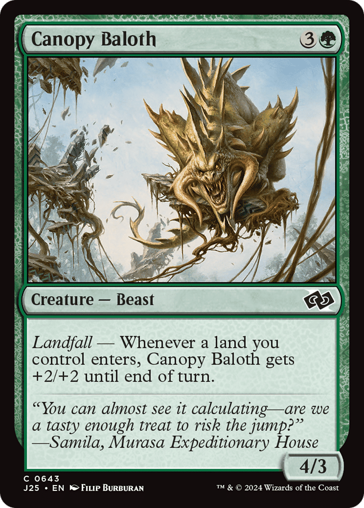 Canopy Baloth — Foundations Jumpstart — Magic: The Gathering